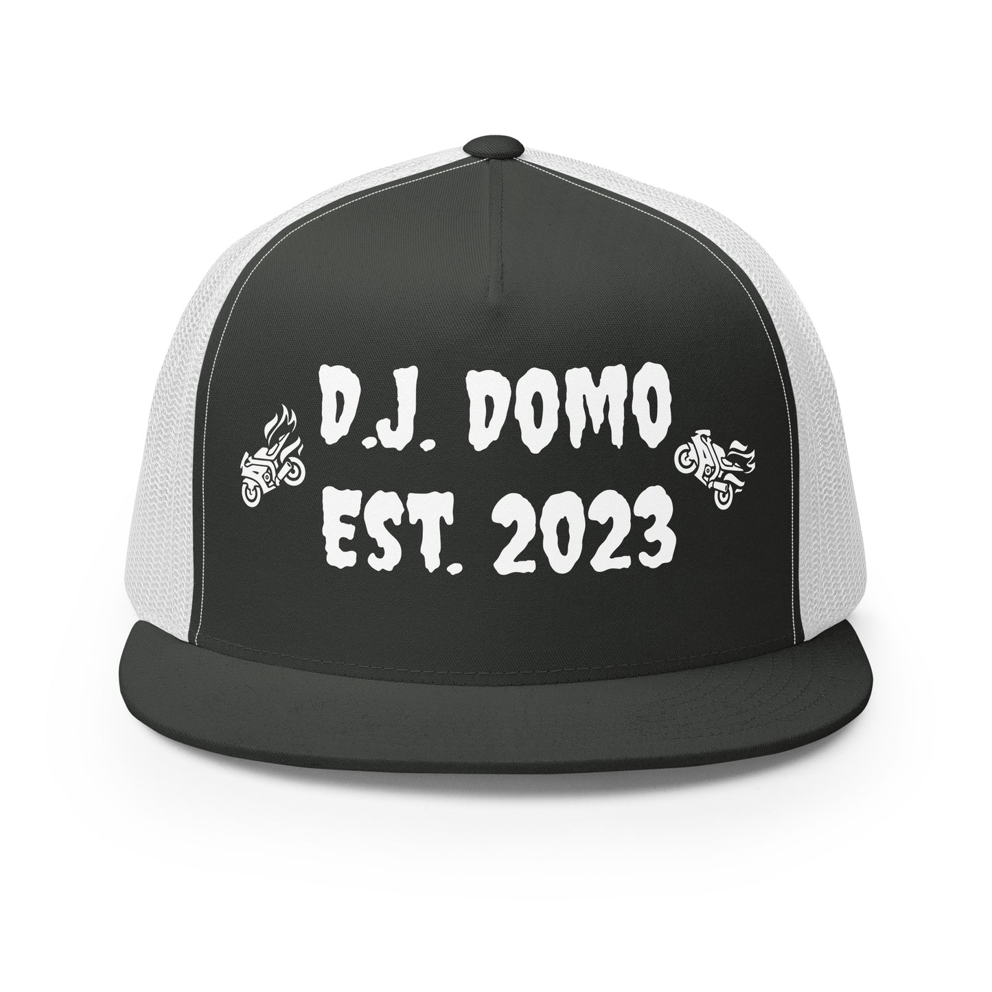 D.J. Domo "Biker" Trucker Cap Multi Color/White