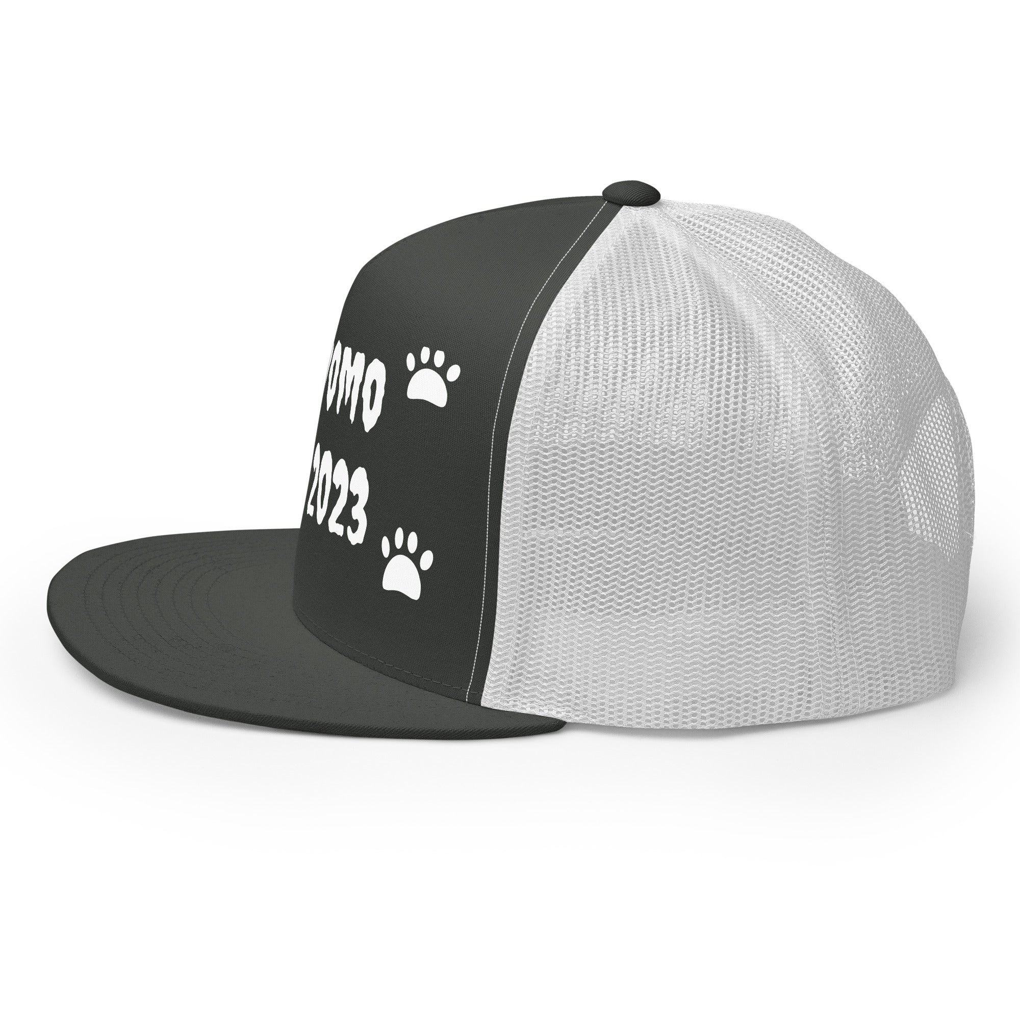 "Dog Paws" Trucker Cap Multi Color/White