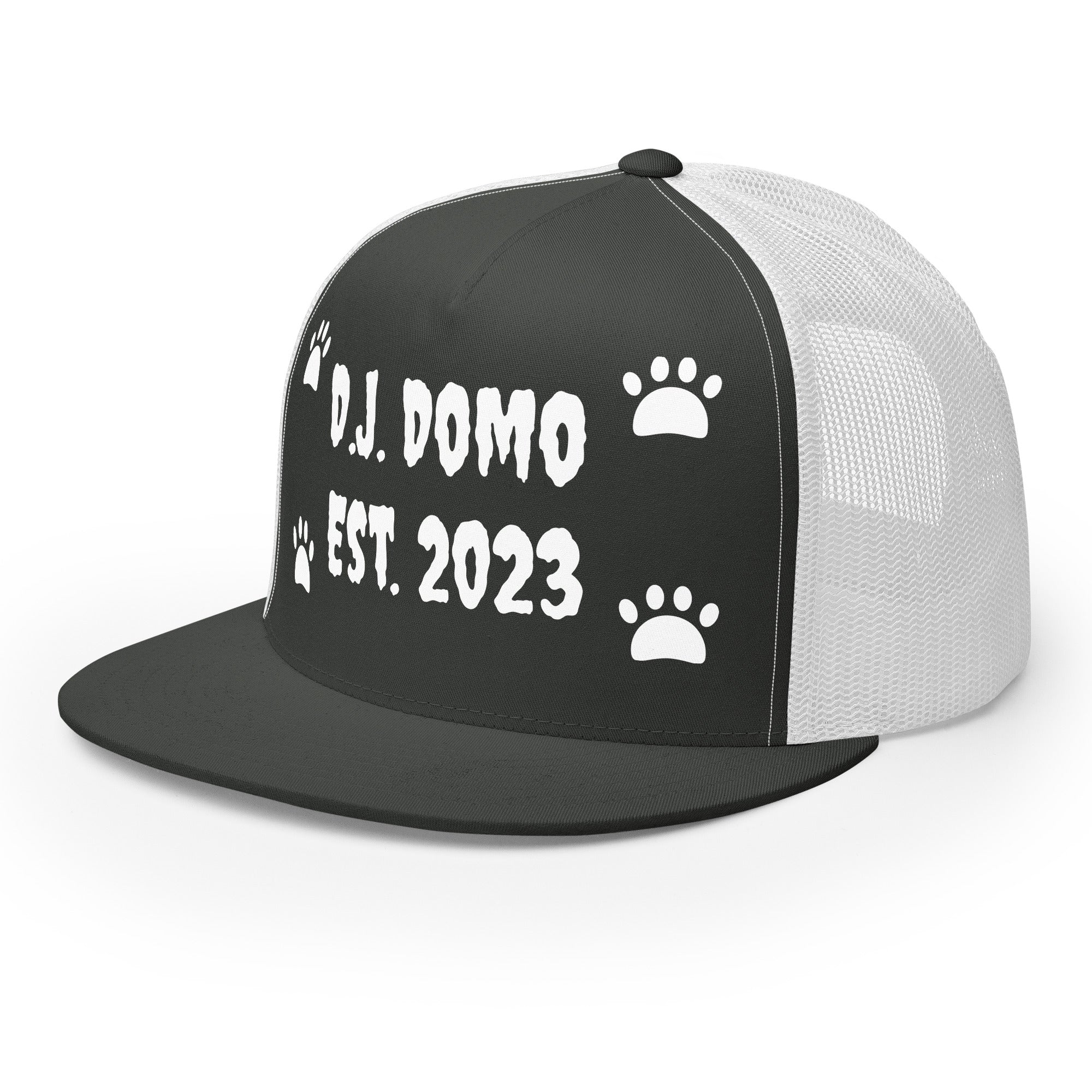 "Dog Paws" Trucker Cap Multi Color/White