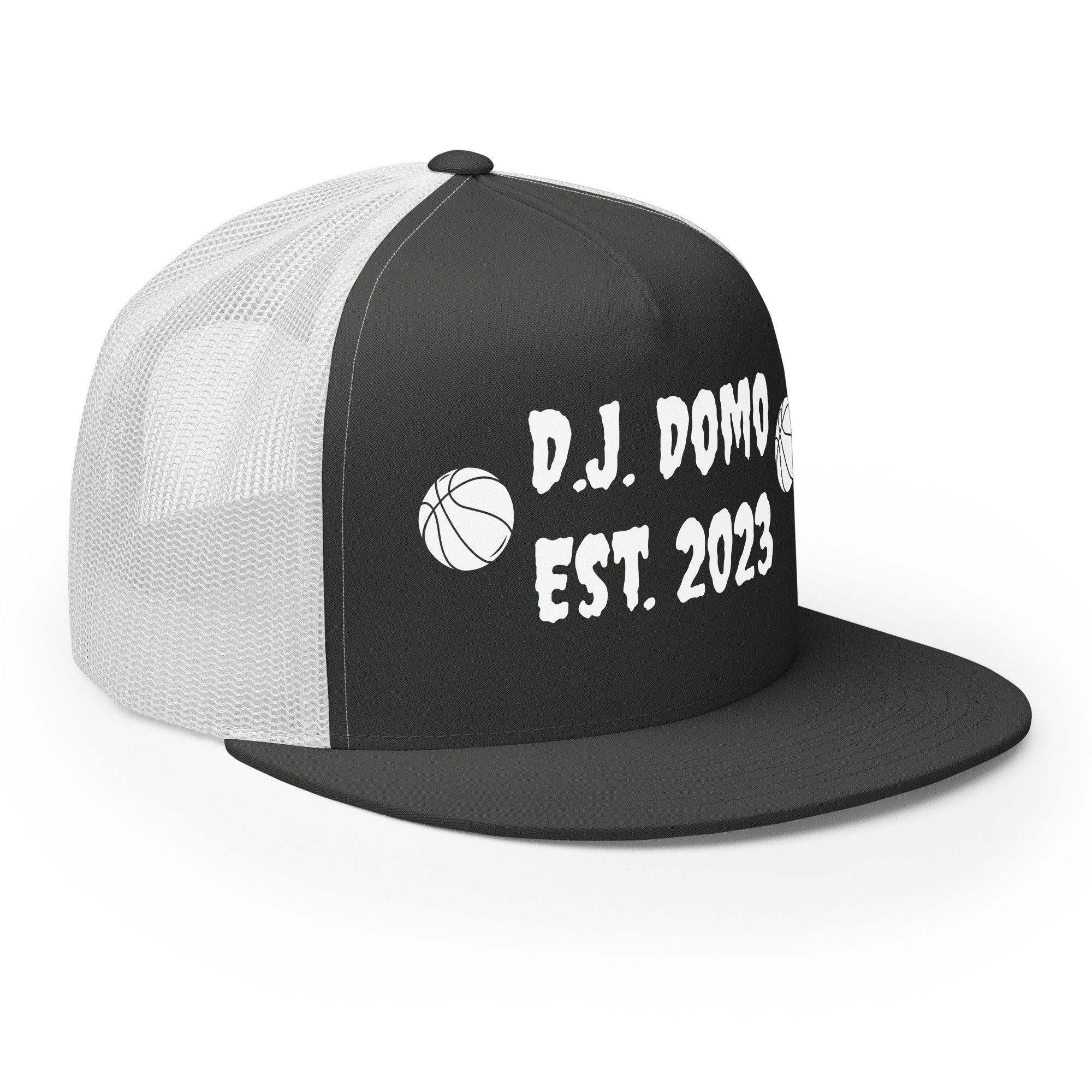 "Basketball" Trucker Cap Multi Color/White