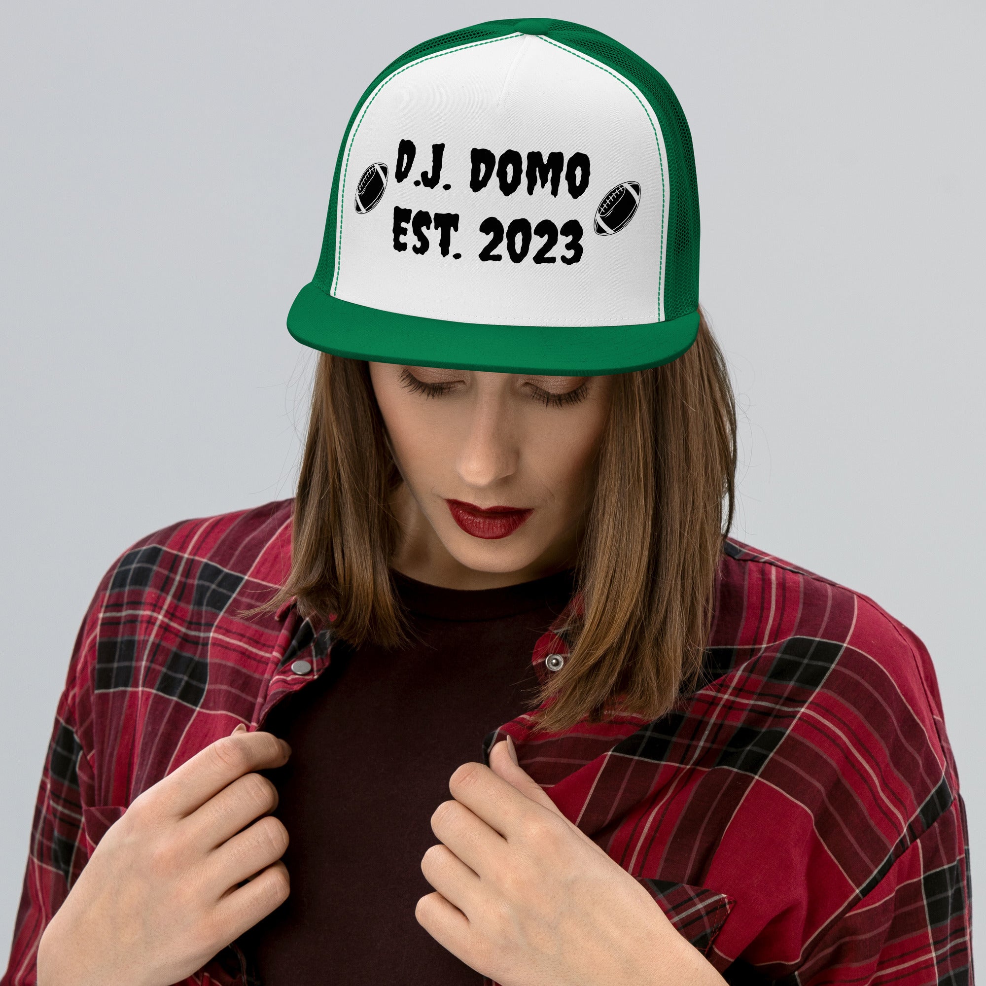 "Football" Trucker Cap Multi Color/Black