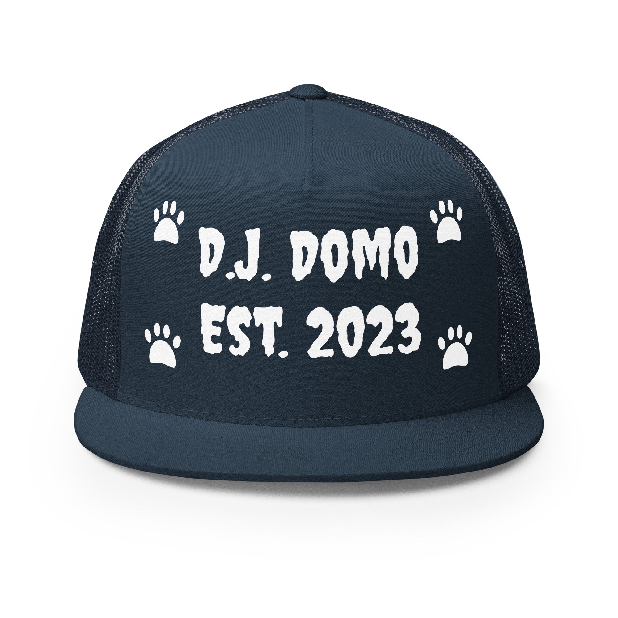 "Dog Paws" Trucker Cap Multi Color/White