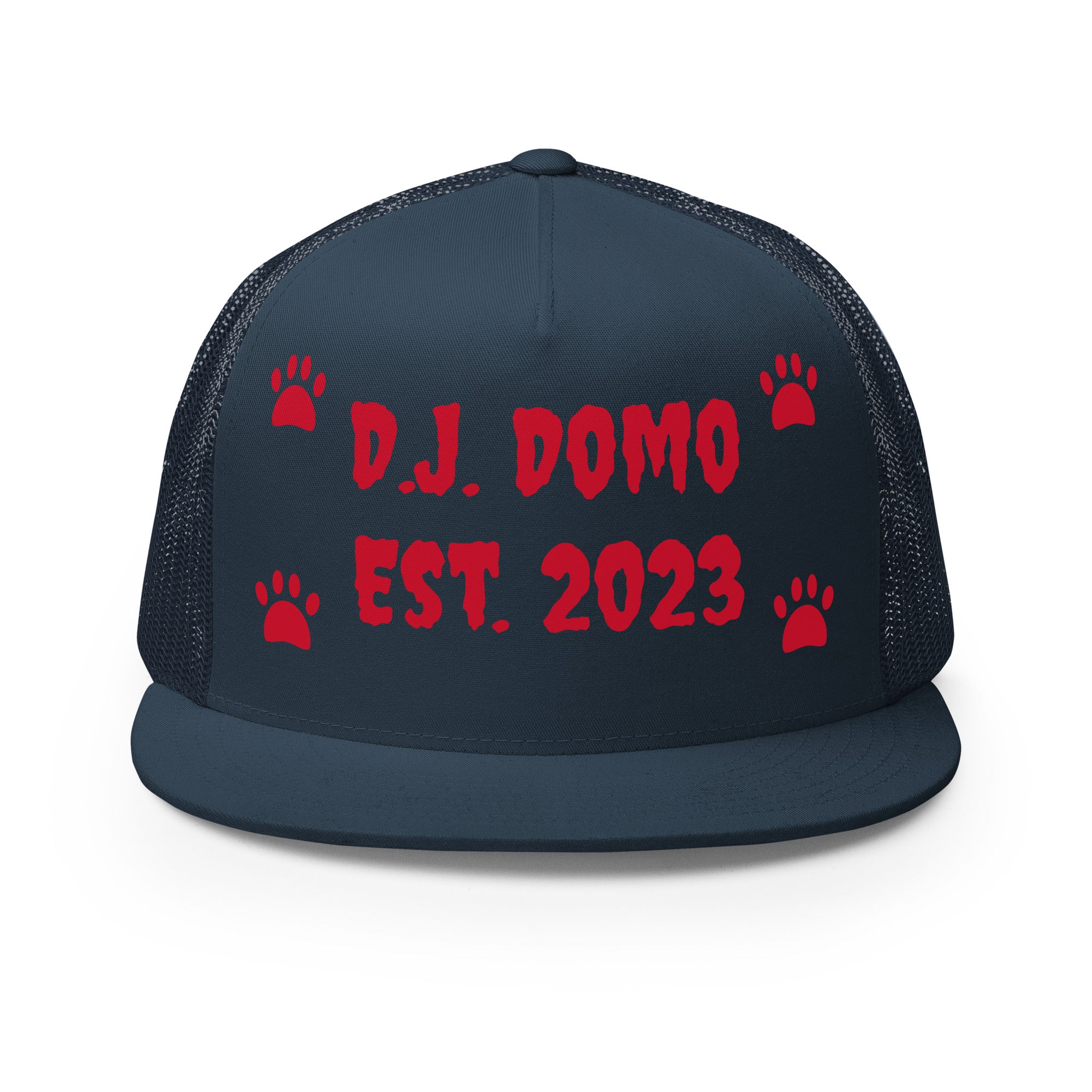 "Dog Paws" Trucker Cap Multi Color/Red