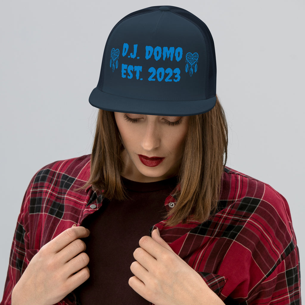 "Heart Catchers" Trucker Cap Multi Color/Light Blue