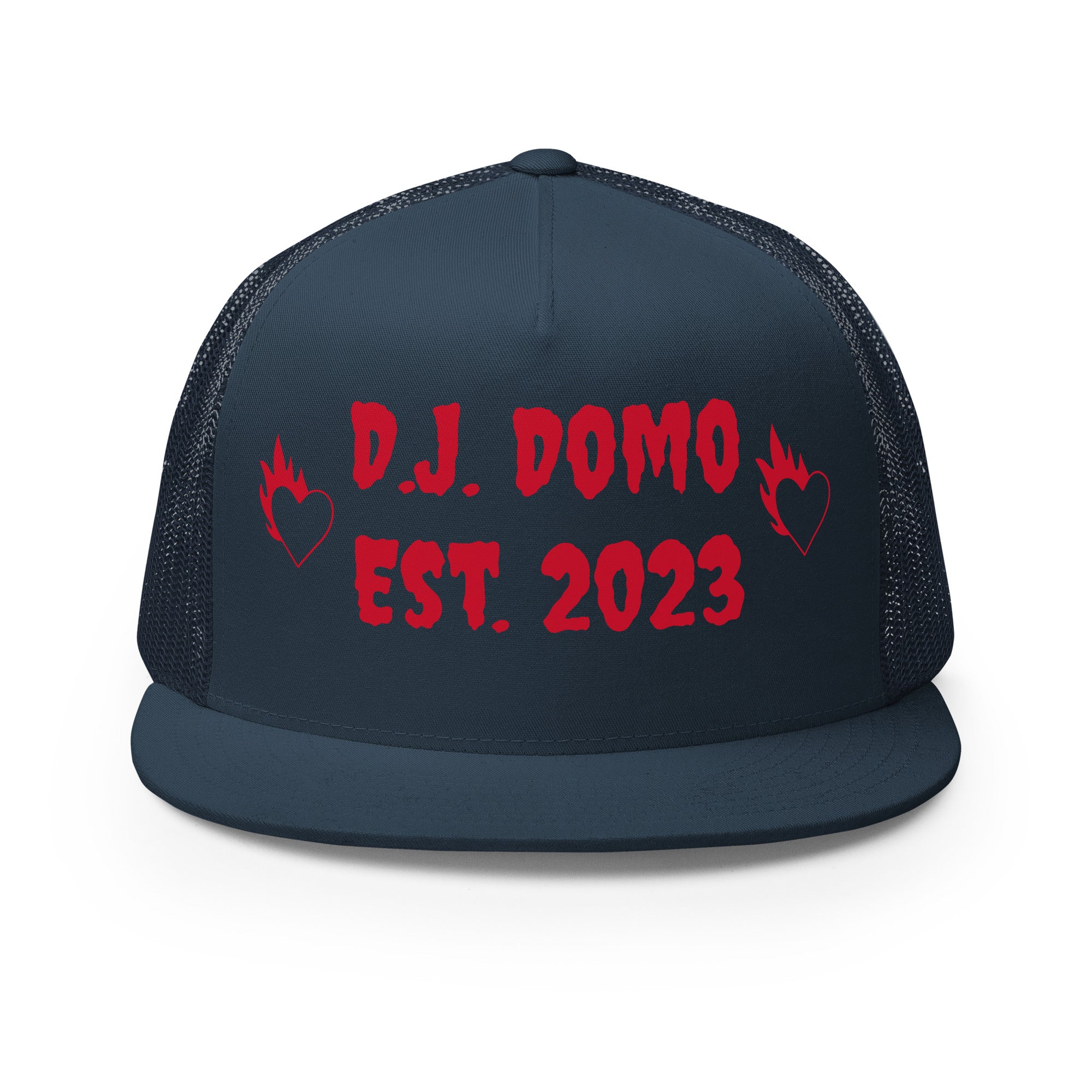 "Fire Hearts" Trucker Cap Multi Color/Red