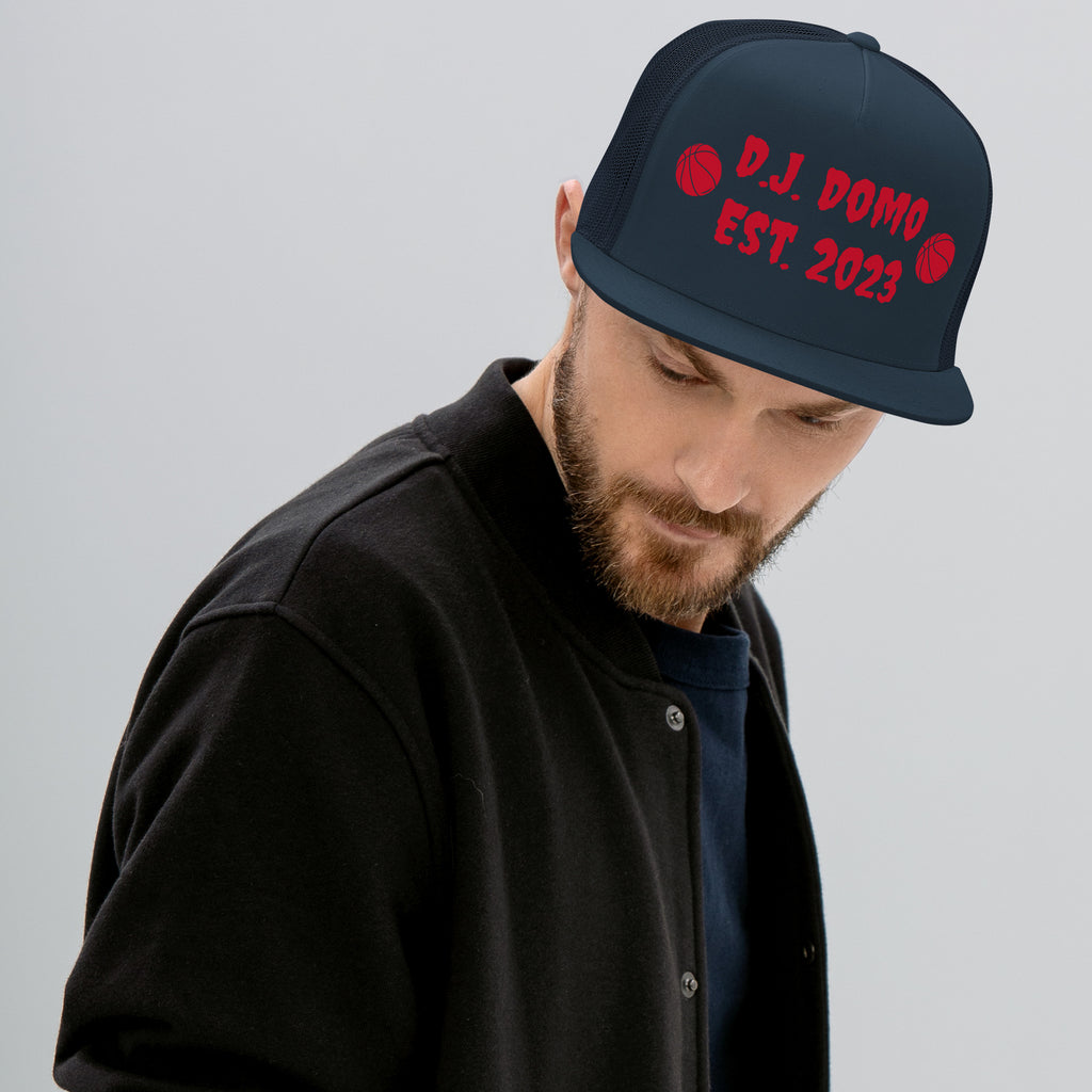 "Basketball" Trucker Cap Multi Color/Red