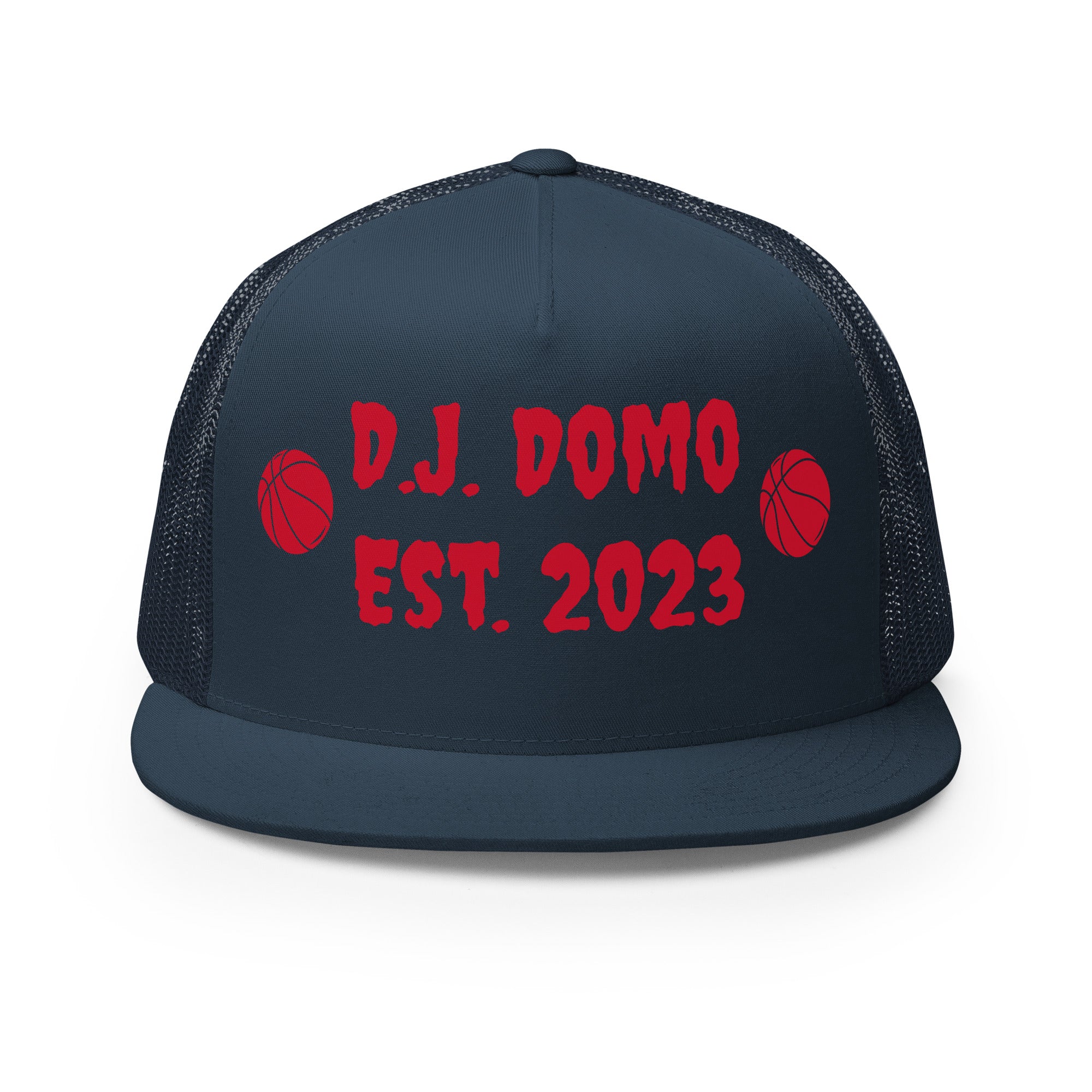 "Basketball" Trucker Cap Multi Color/Red