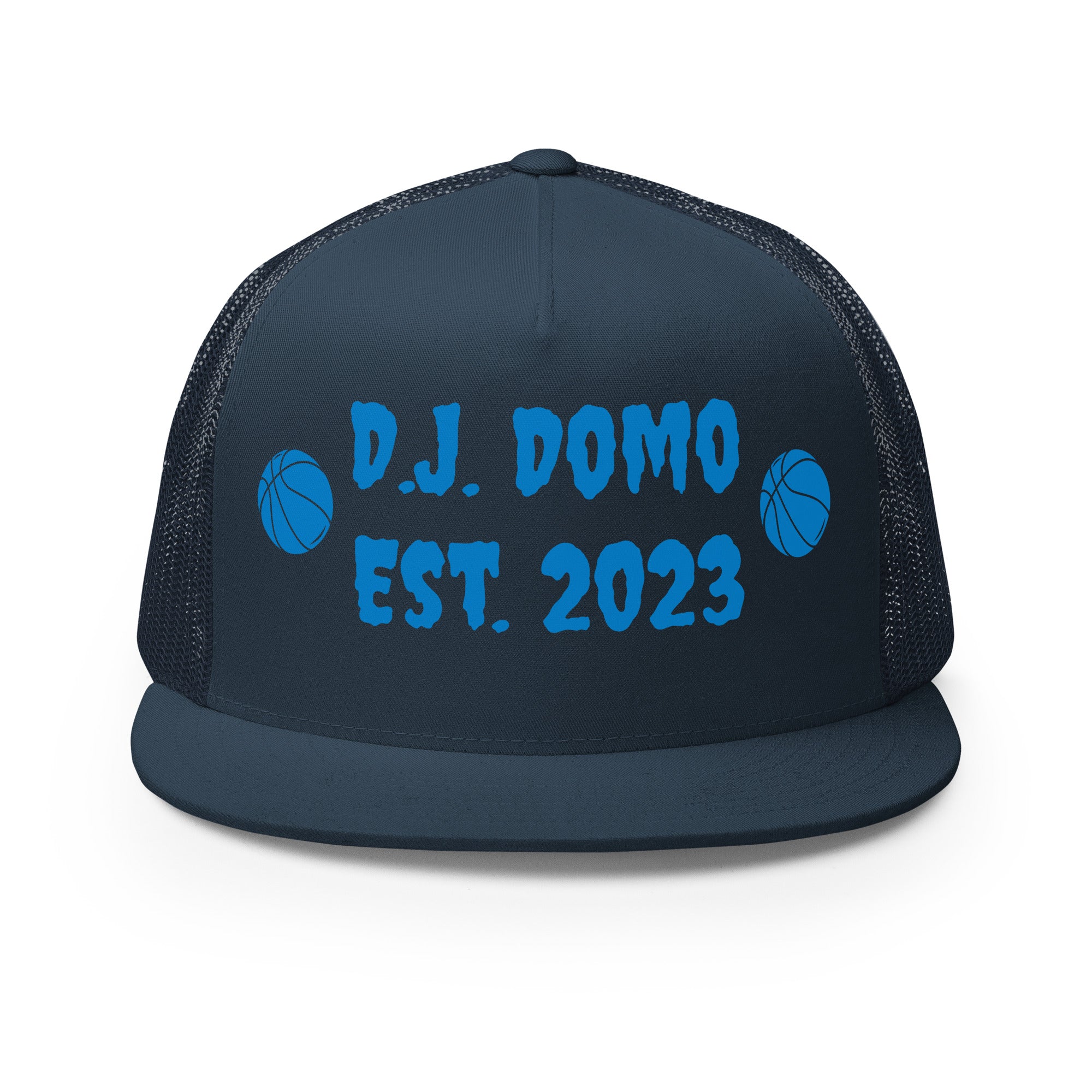 "Basketball" Trucker Cap Multi Color/Light Blue