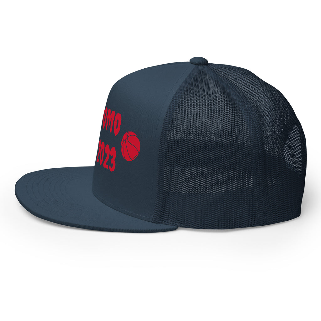 "Basketball" Trucker Cap Multi Color/Red