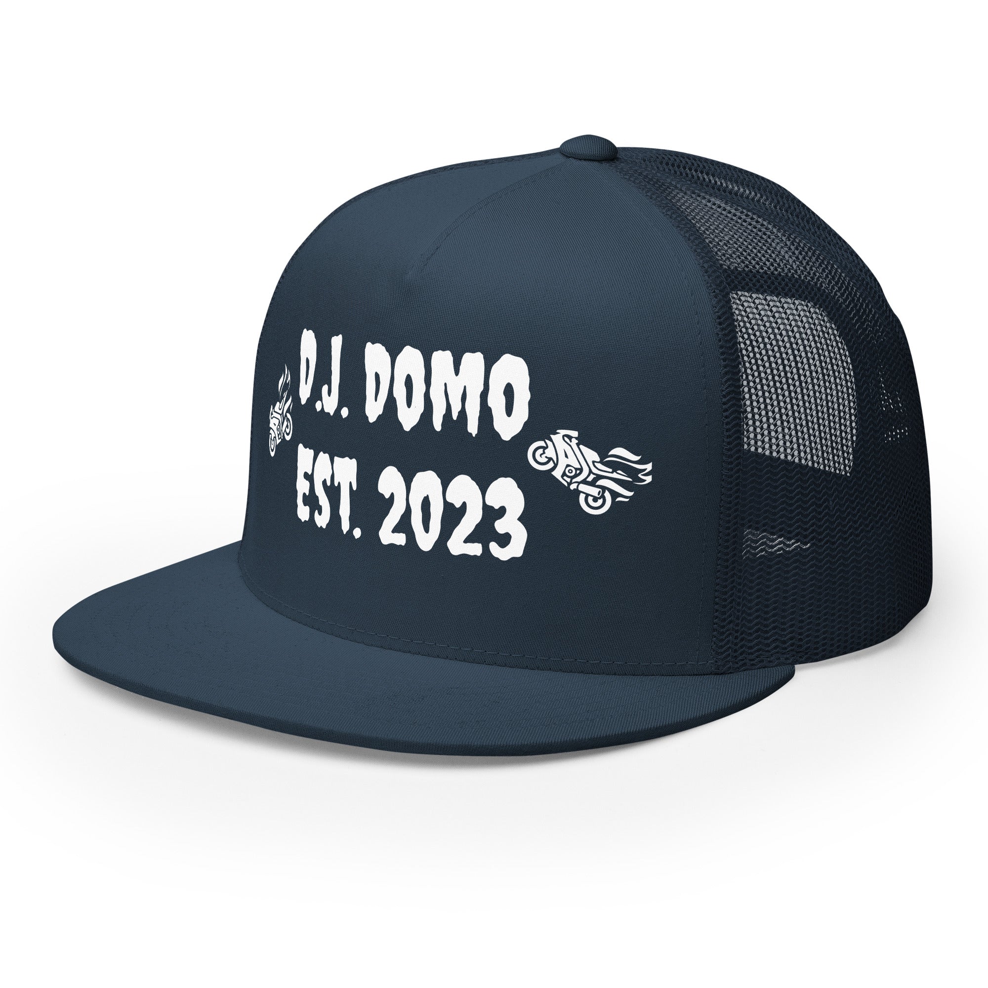 "Biker" Trucker Cap Multi Color/White