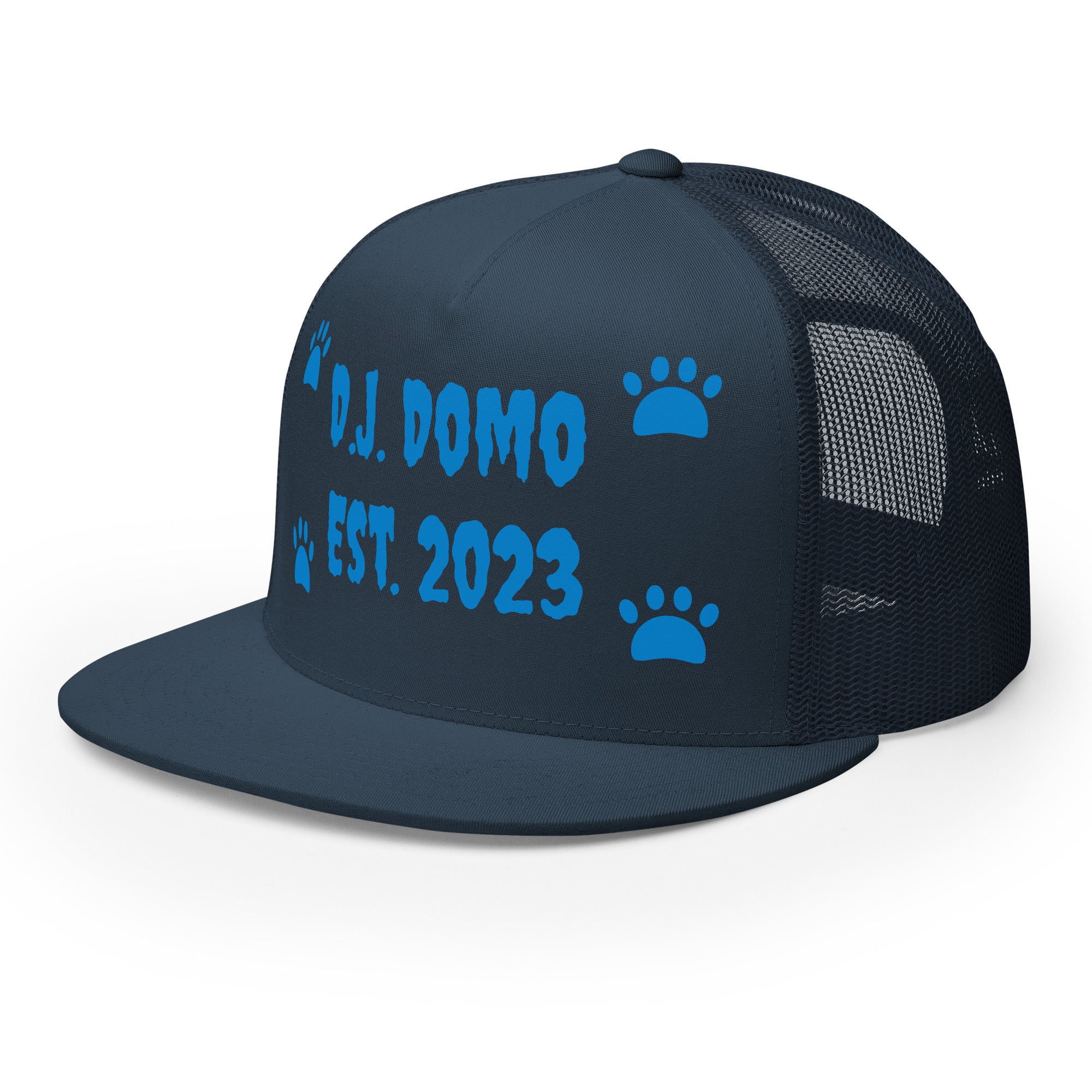"Dog Paws" Trucker Cap Multi Color/Light Blue