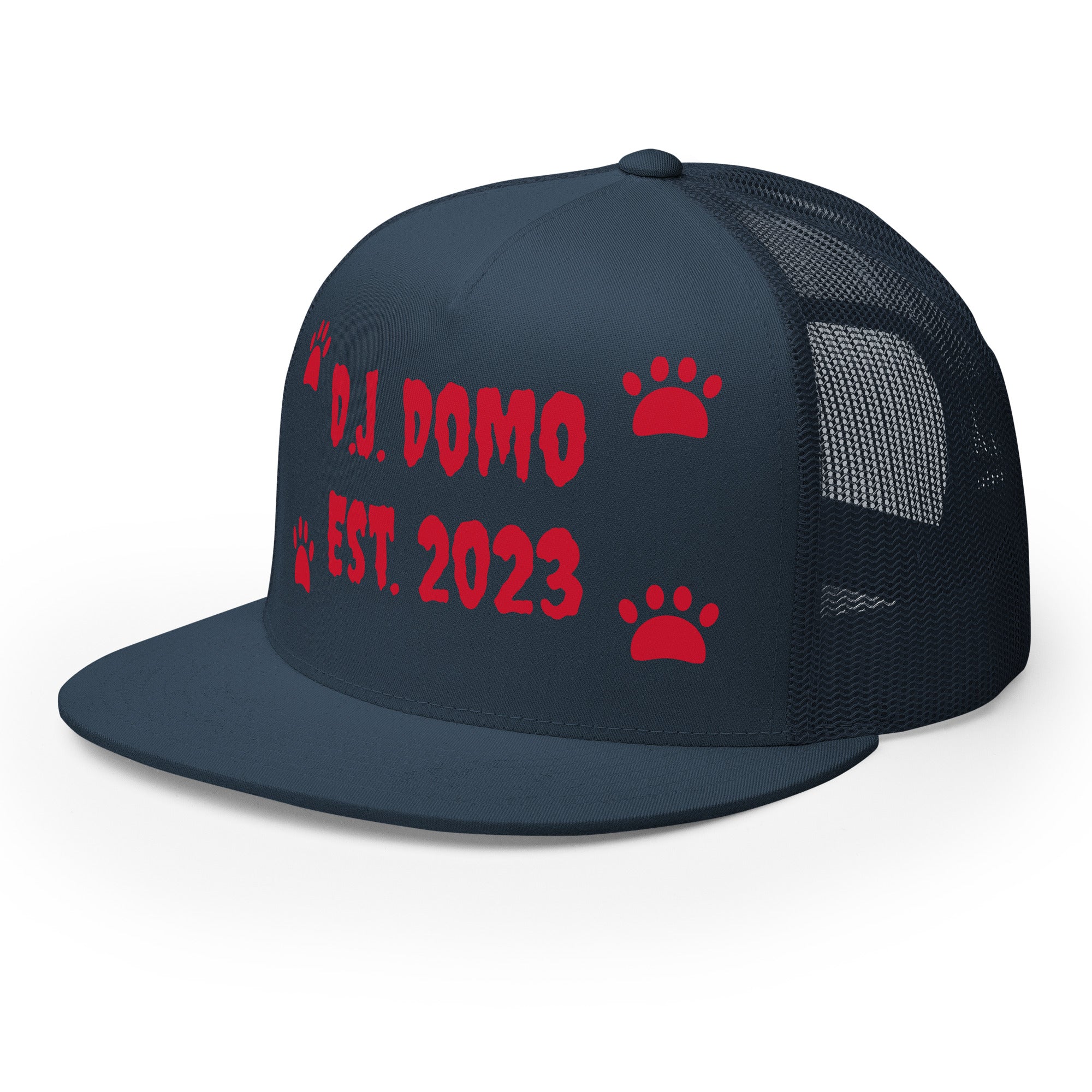 "Dog Paws" Trucker Cap Multi Color/Red