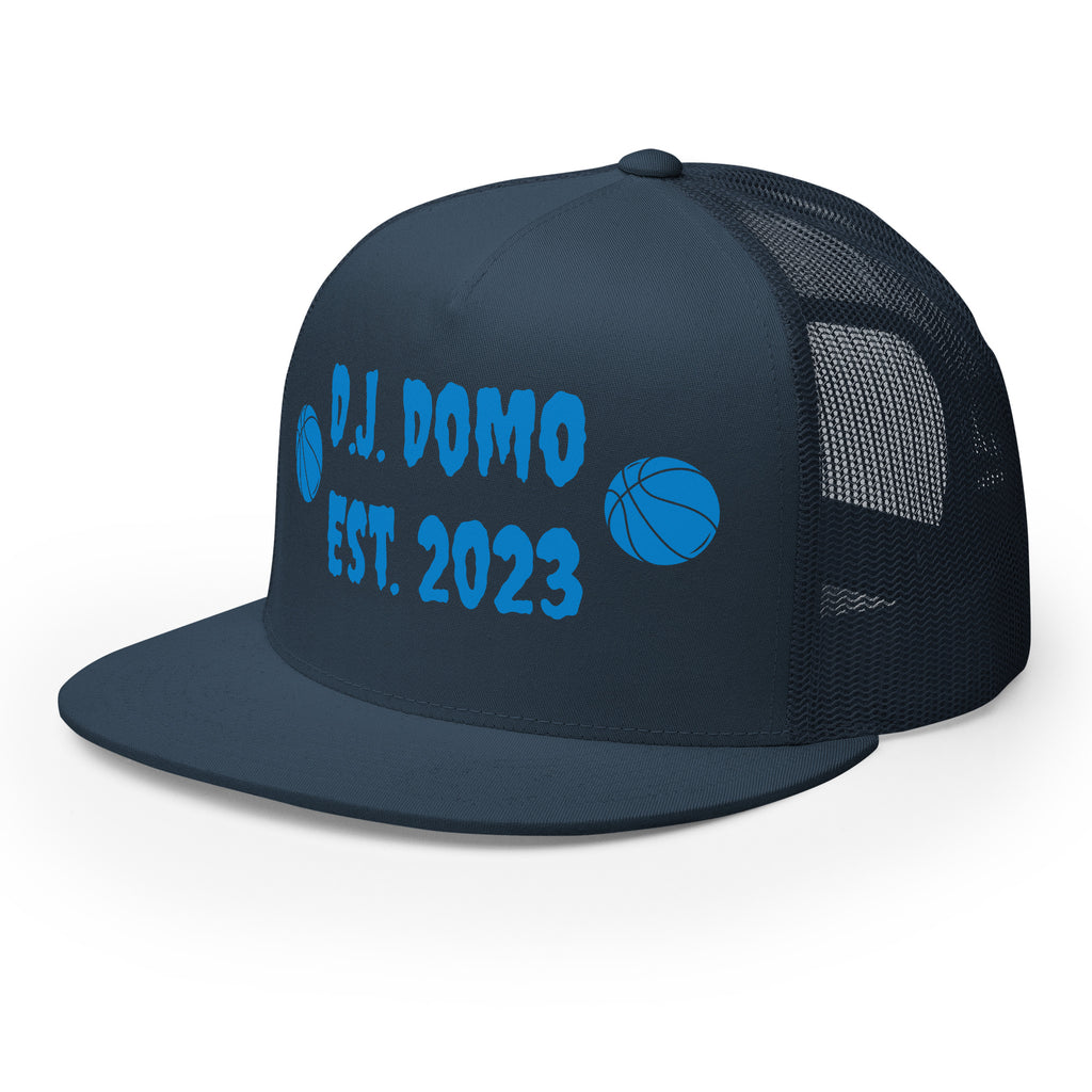 "Basketball" Trucker Cap Multi Color/Light Blue