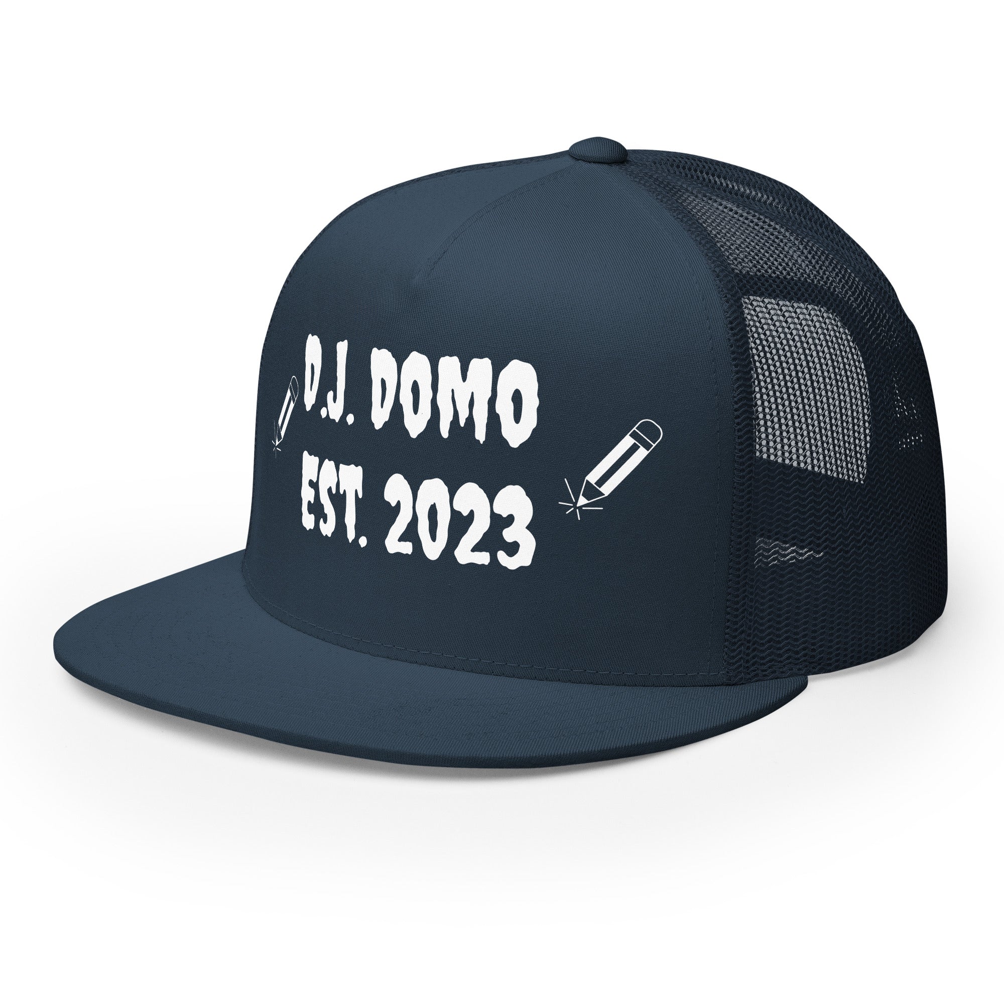 "Writer" Trucker Cap Multi Color/White