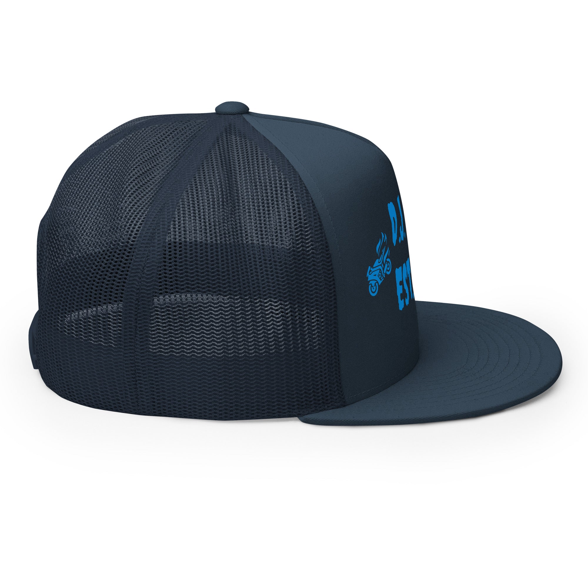 "Biker" Trucker Cap Multi Color/Light Blue