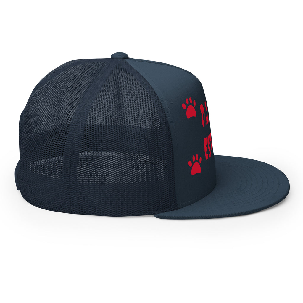 "Dog Paws" Trucker Cap Multi Color/Red
