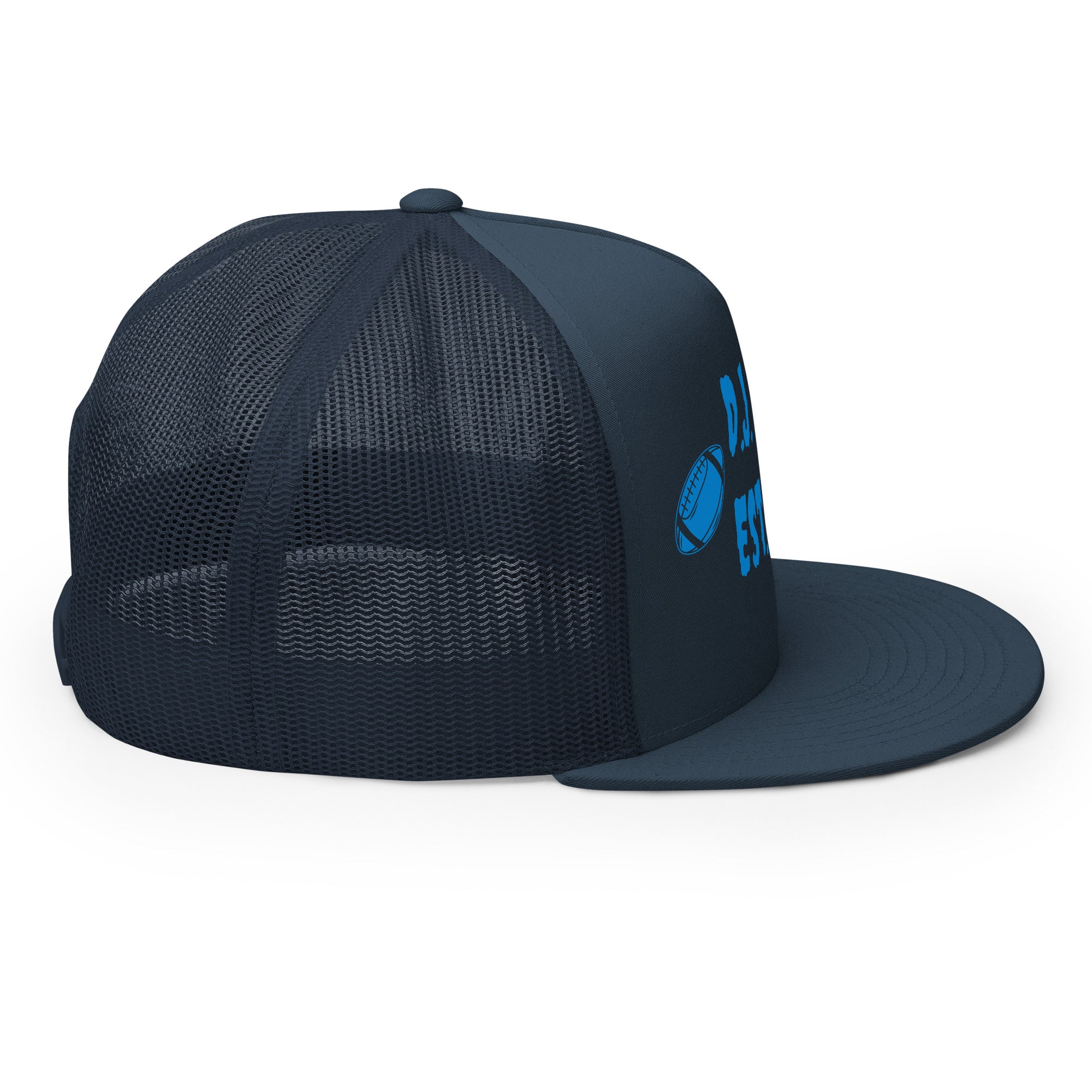 "Football" Trucker Cap Multi Color/Light Blue