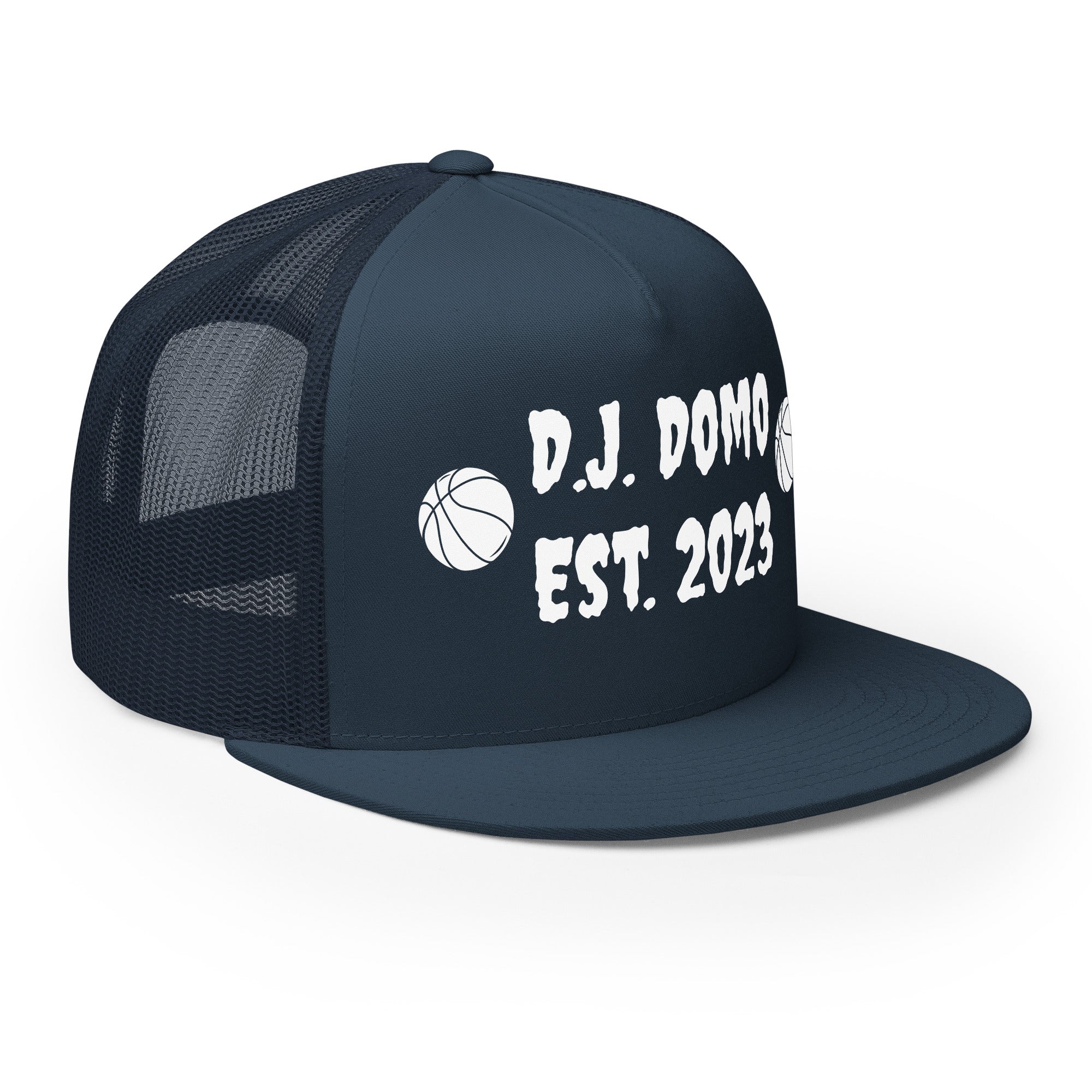 "Basketball" Trucker Cap Multi Color/White