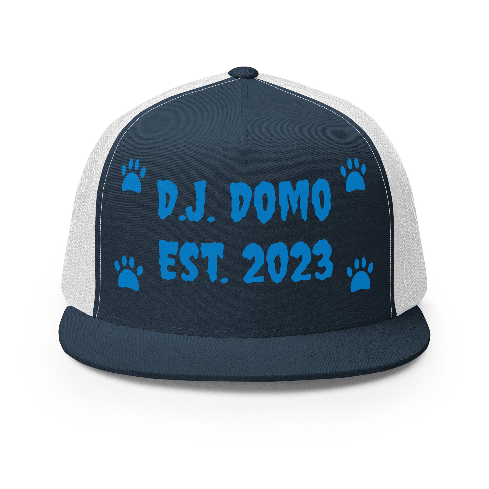 "Dog Paws" Trucker Cap Multi Color/Light Blue