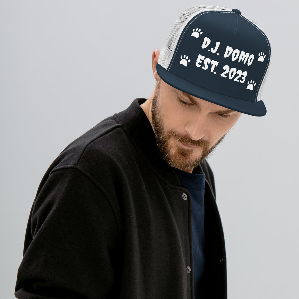 "Dog Paws" Trucker Cap Multi Color/White