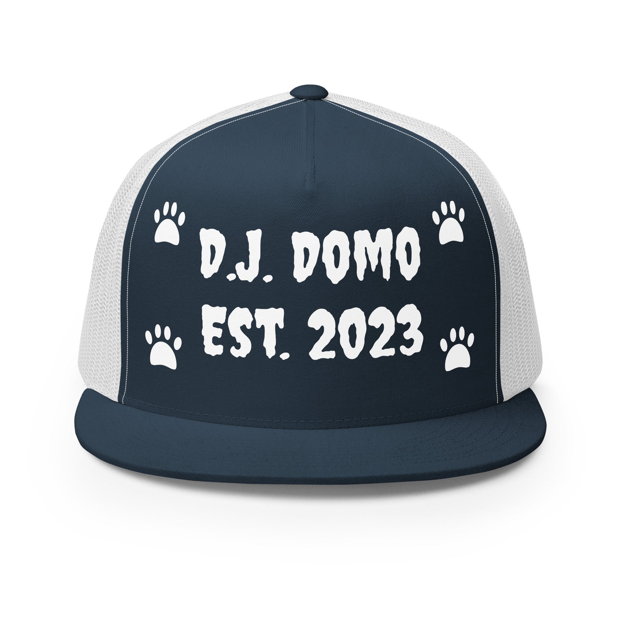 "Dog Paws" Trucker Cap Multi Color/White