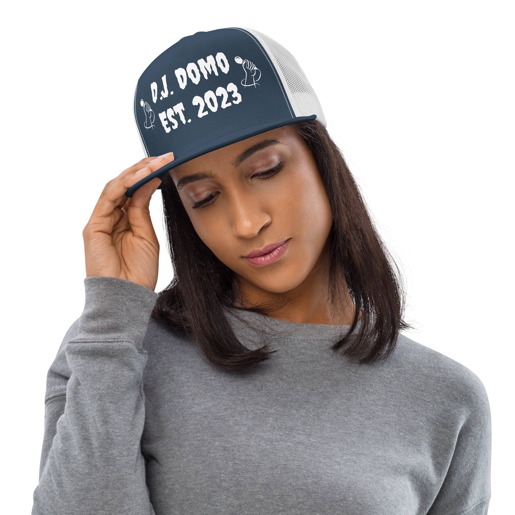 "Mic" Trucker Cap Multi Color/White