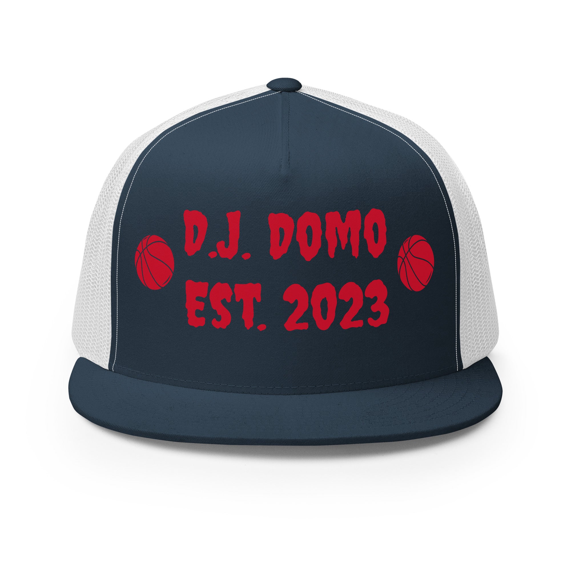 "Basketball" Trucker Cap Multi Color/Red