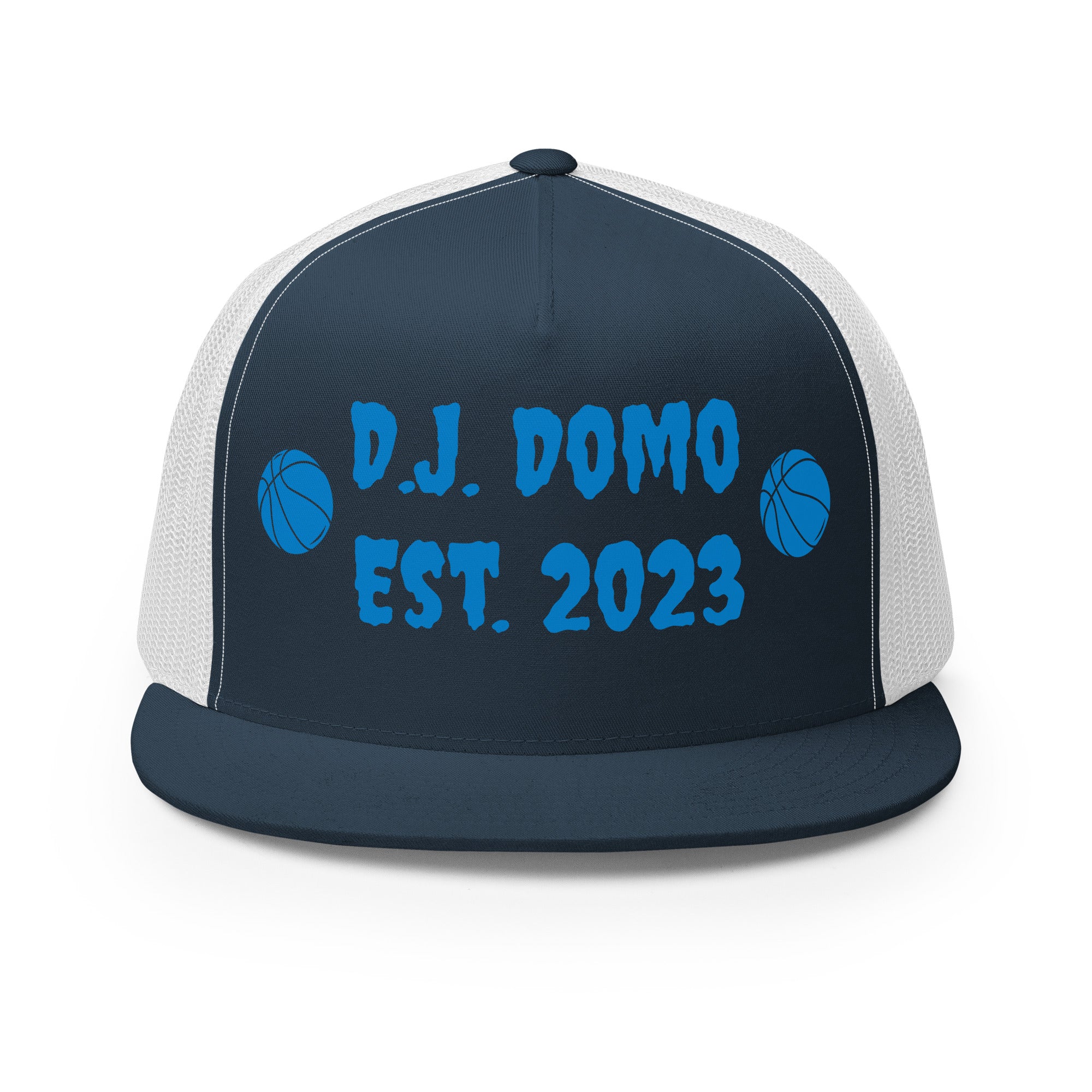 "Basketball" Trucker Cap Multi Color/Light Blue