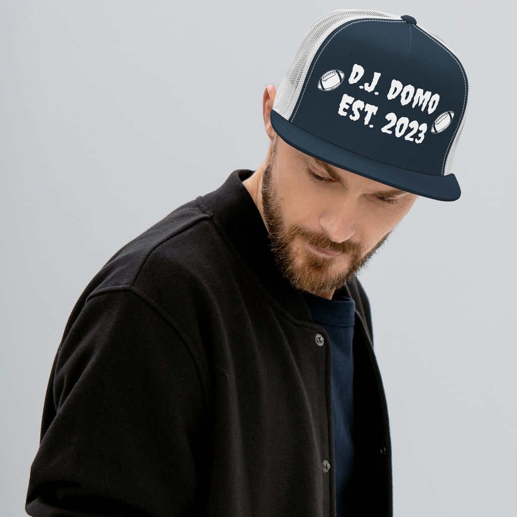 "Football" Trucker Cap Multi Color/White