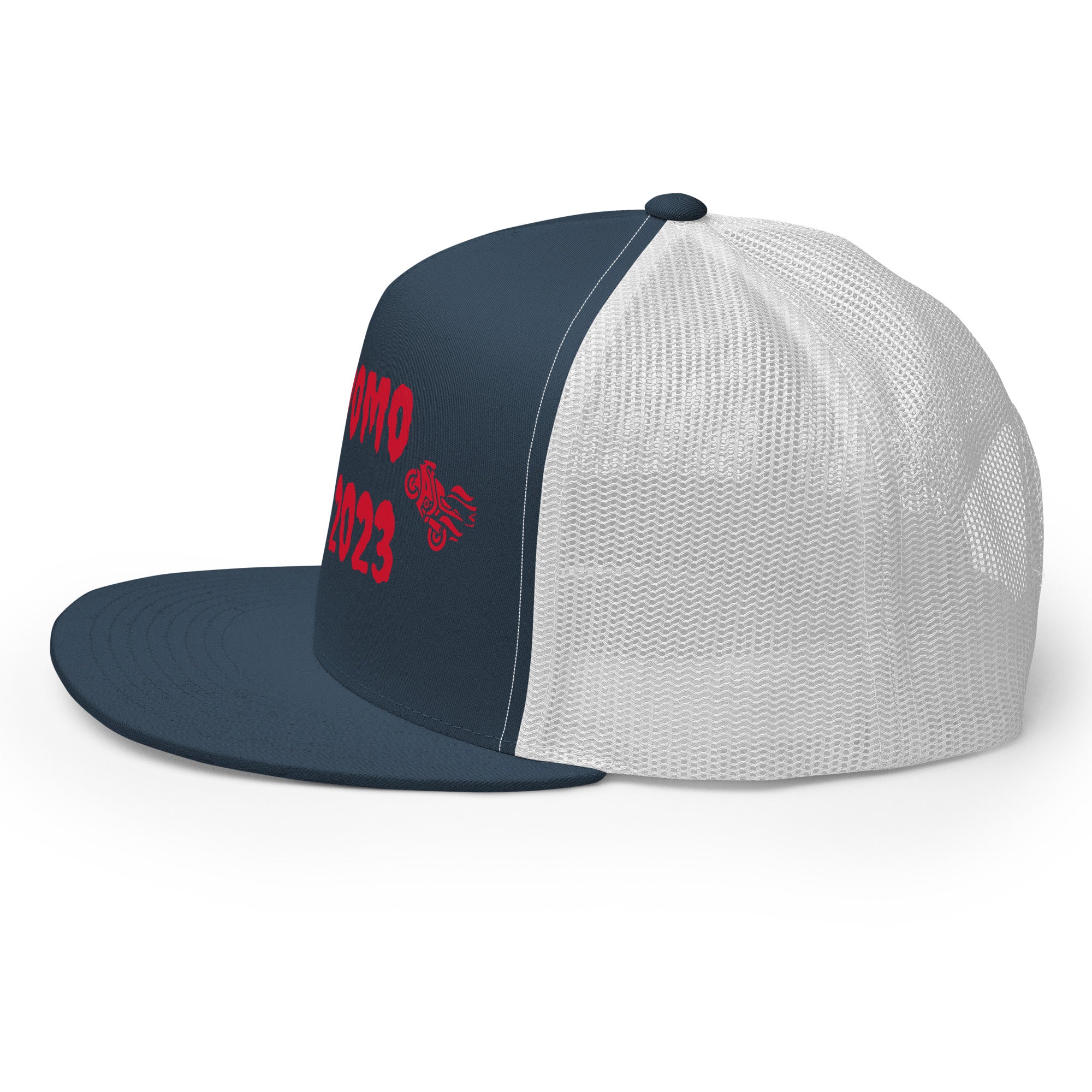 "Biker" Trucker Cap Multi Color/Red
