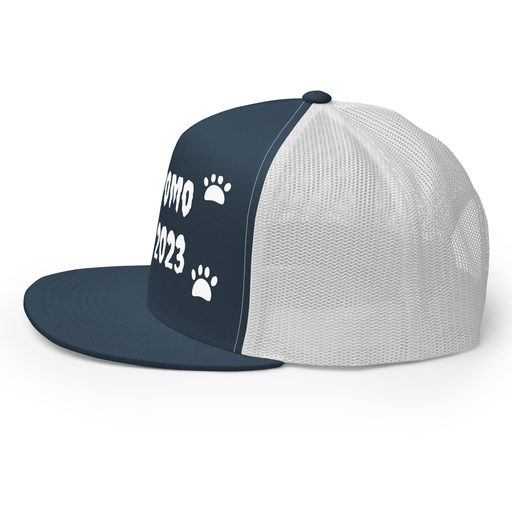 "Dog Paws" Trucker Cap Multi Color/White