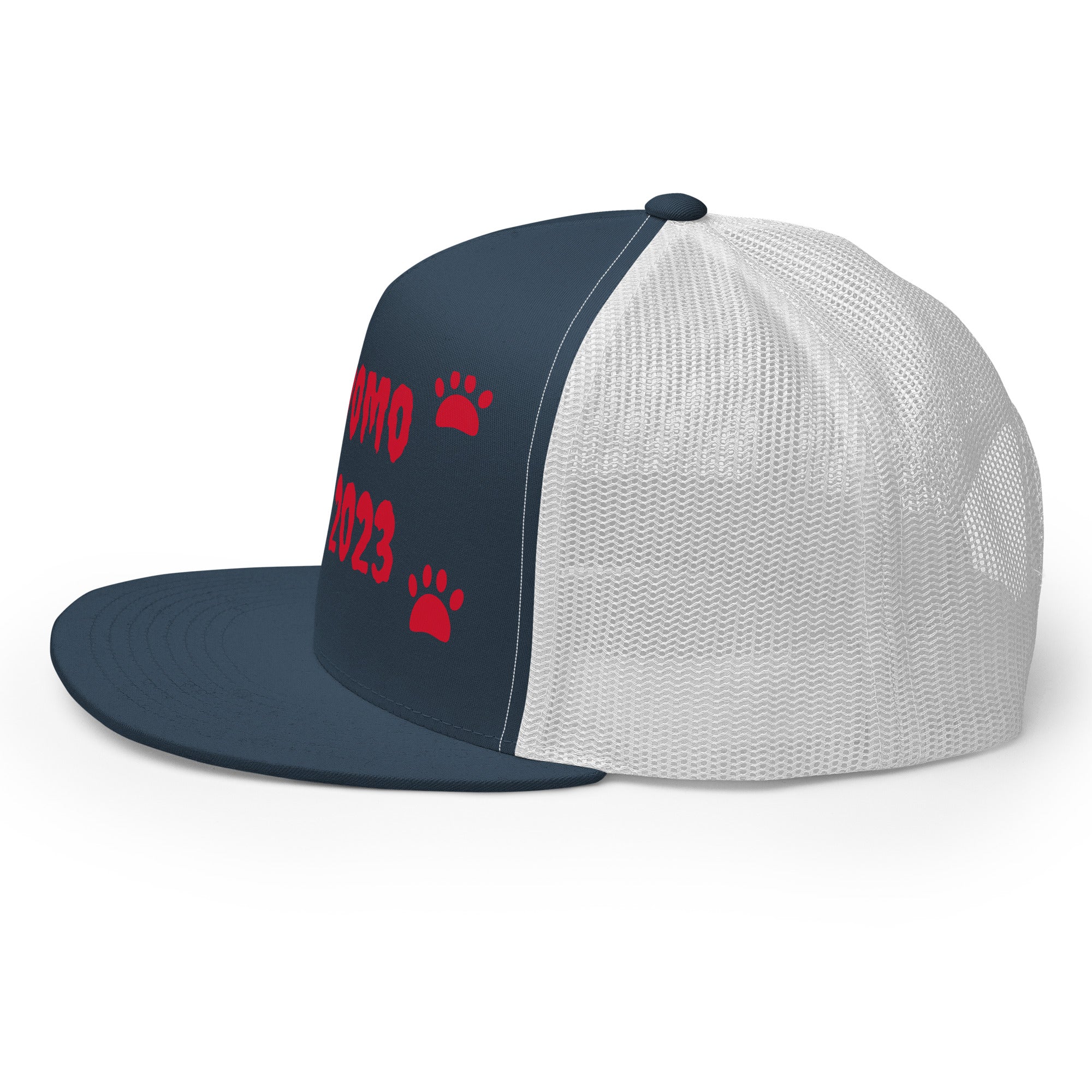 "Dog Paws" Trucker Cap Multi Color/Red