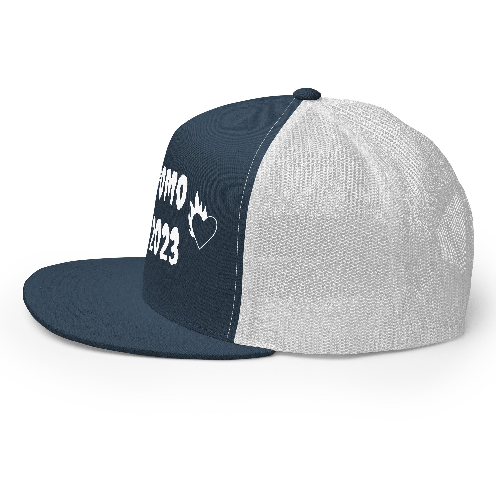 "Fire Hearts" Trucker Cap Multi Color/White