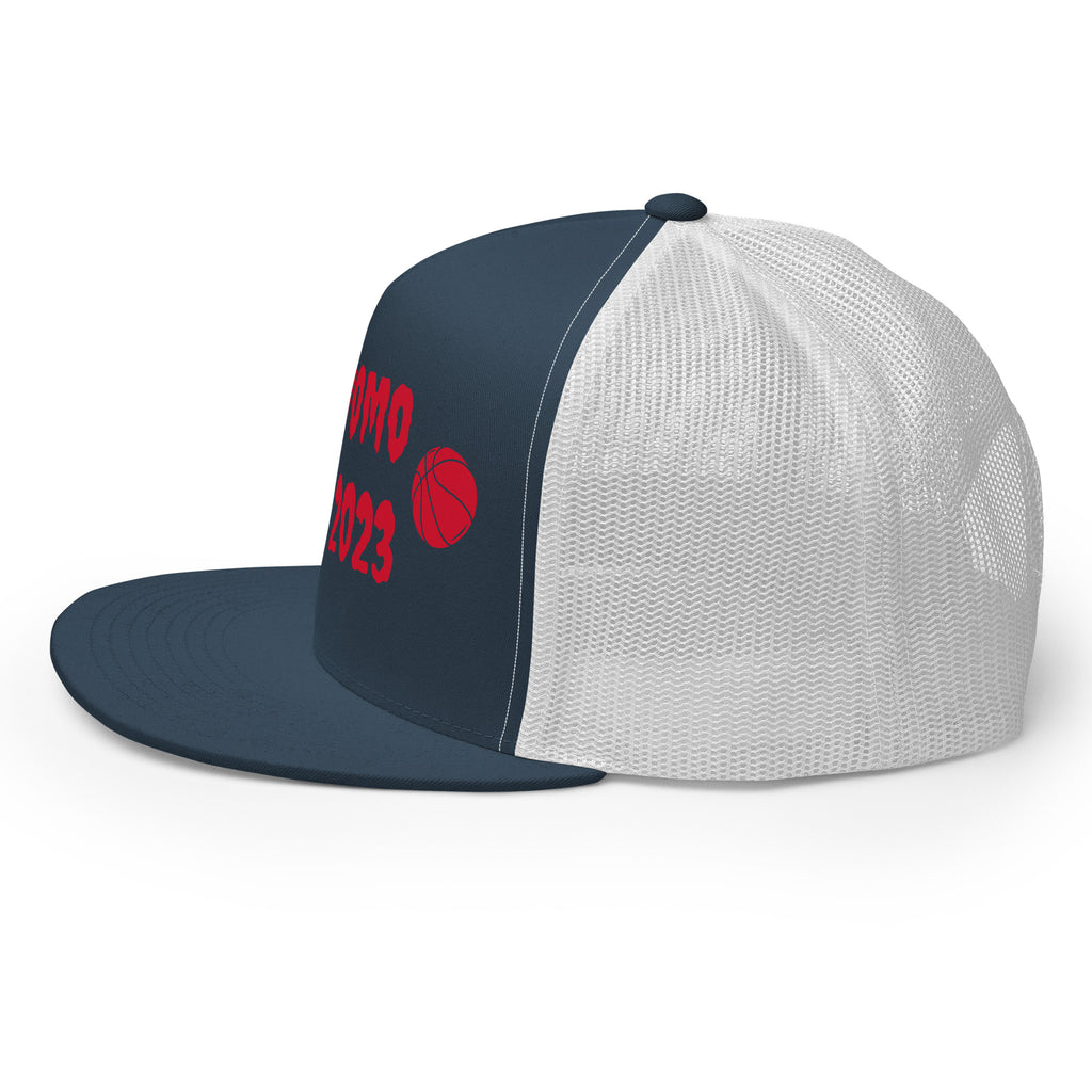 "Basketball" Trucker Cap Multi Color/Red