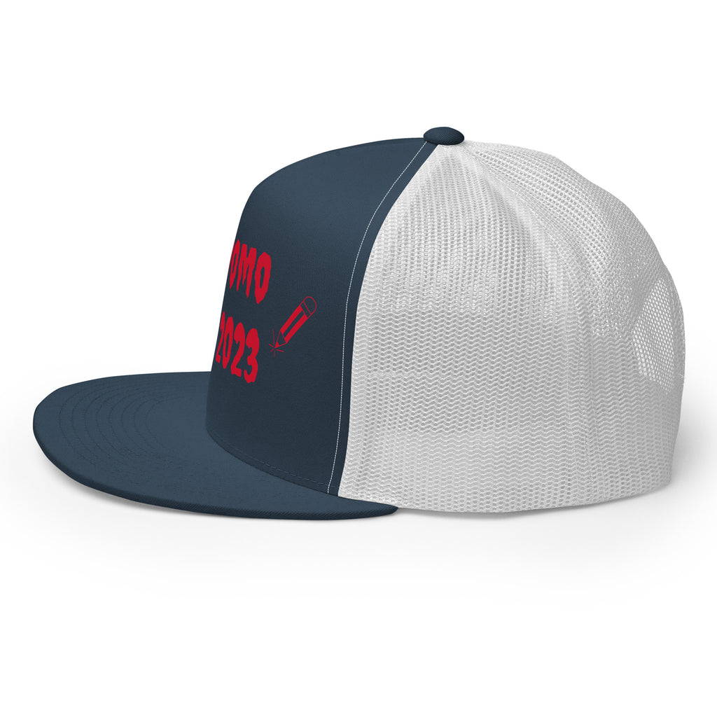 "Writer" Trucker Cap Multi Color/Red