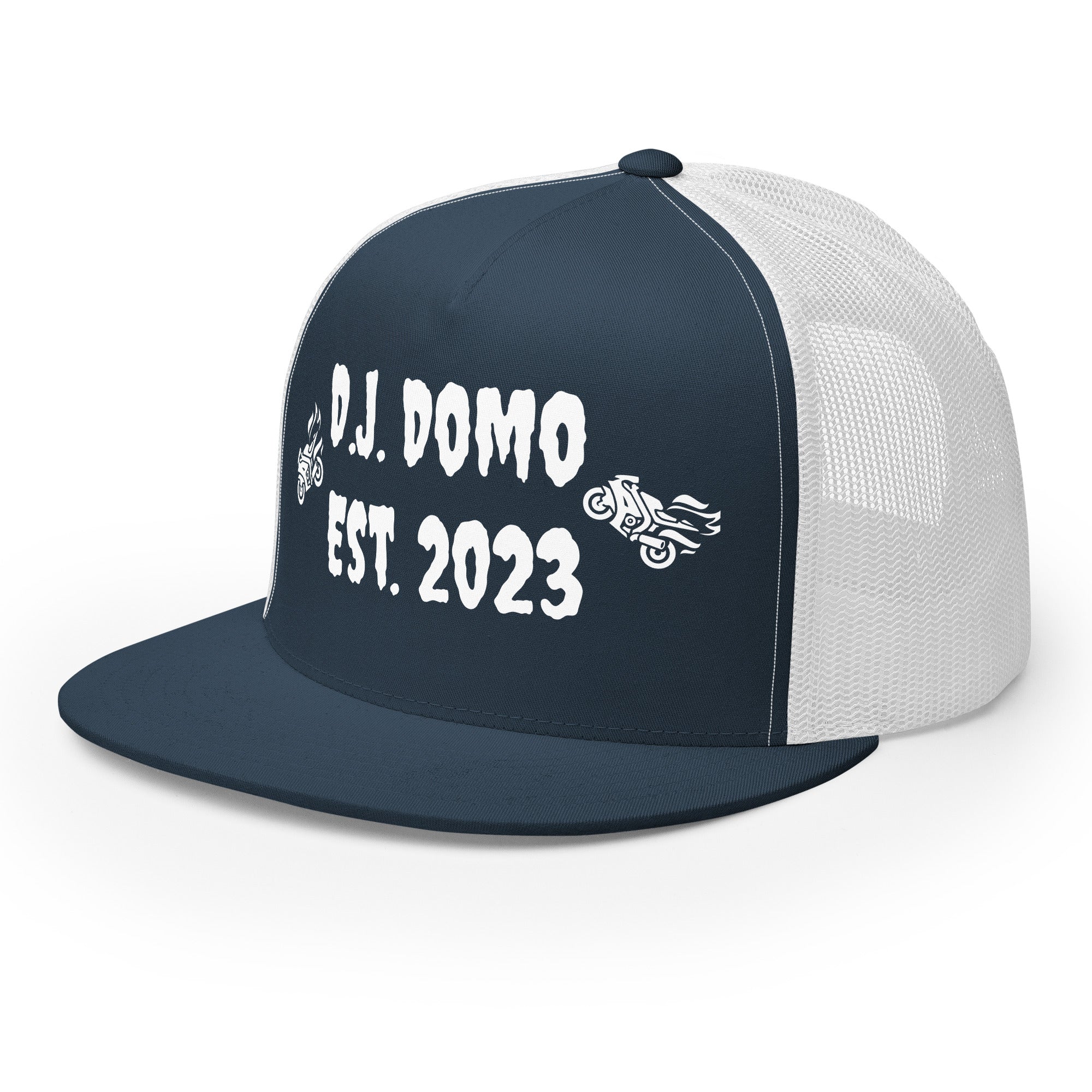 "Biker" Trucker Cap Multi Color/White