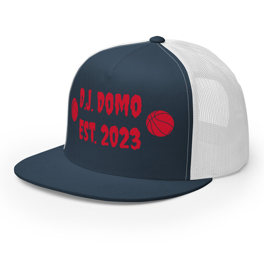 "Basketball" Trucker Cap Multi Color/Red