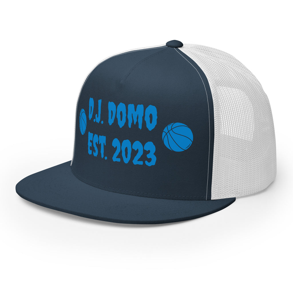 "Basketball" Trucker Cap Multi Color/Light Blue