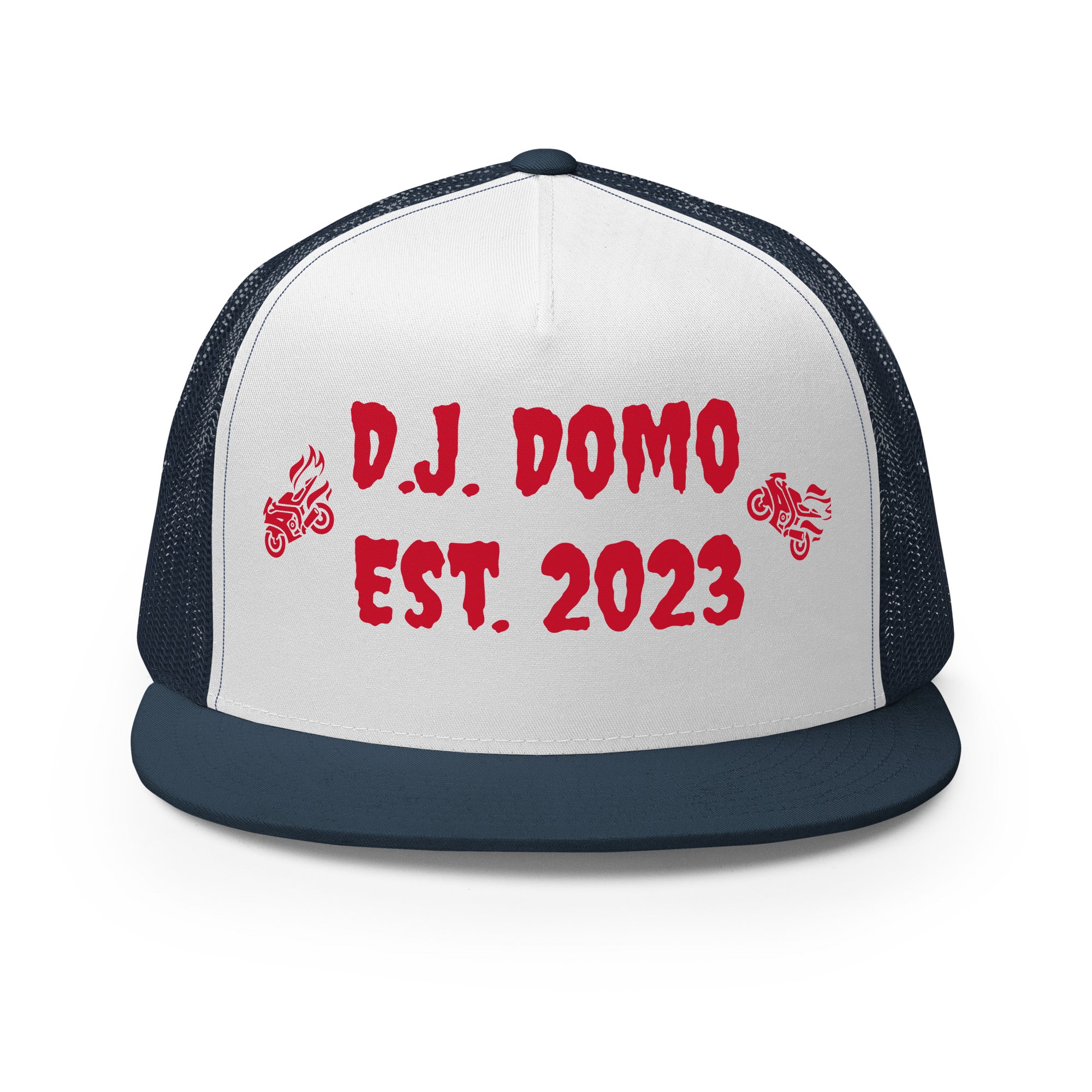 "Biker" Trucker Cap Multi Color/Red