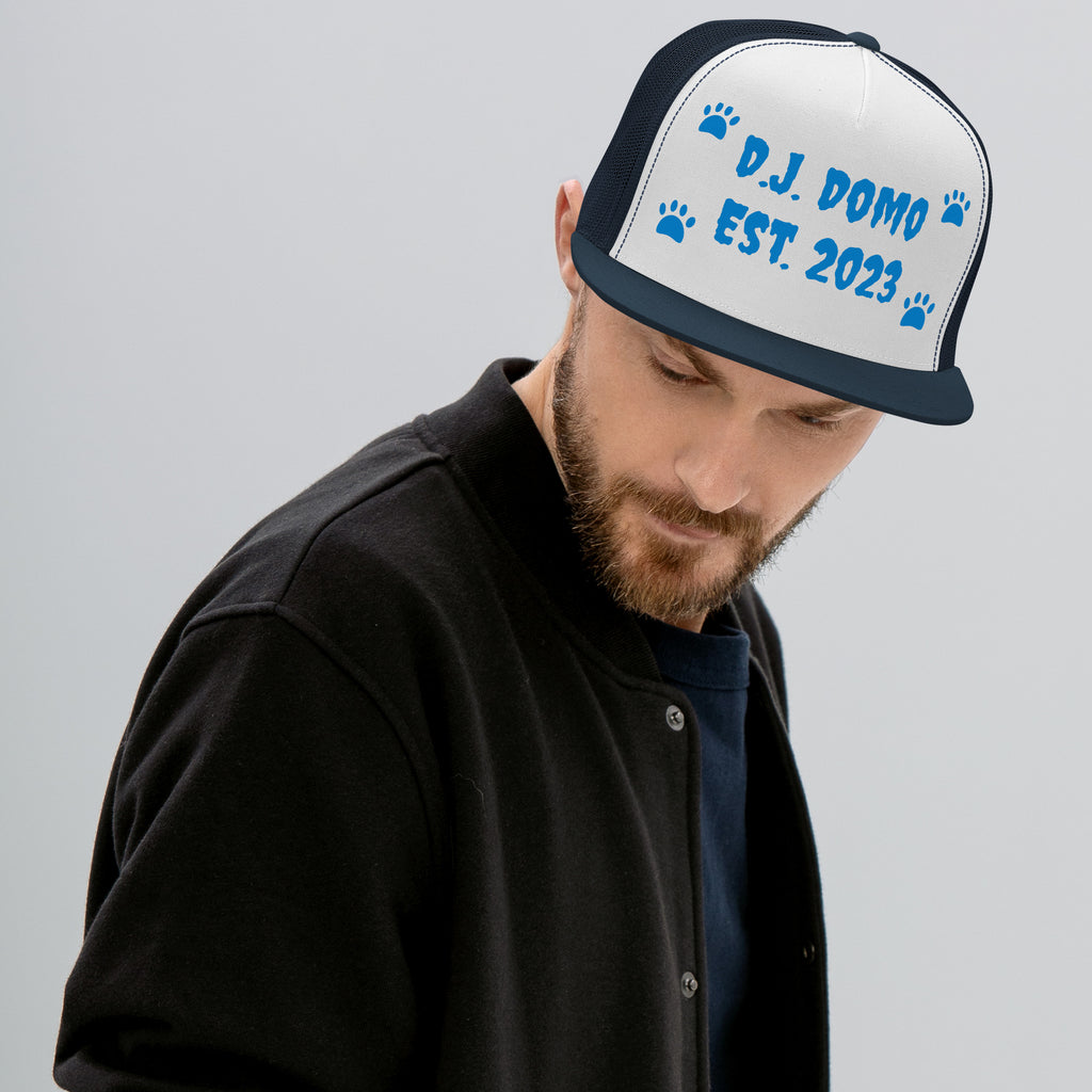 "Dog Paws" Trucker Cap Multi Color/Light Blue