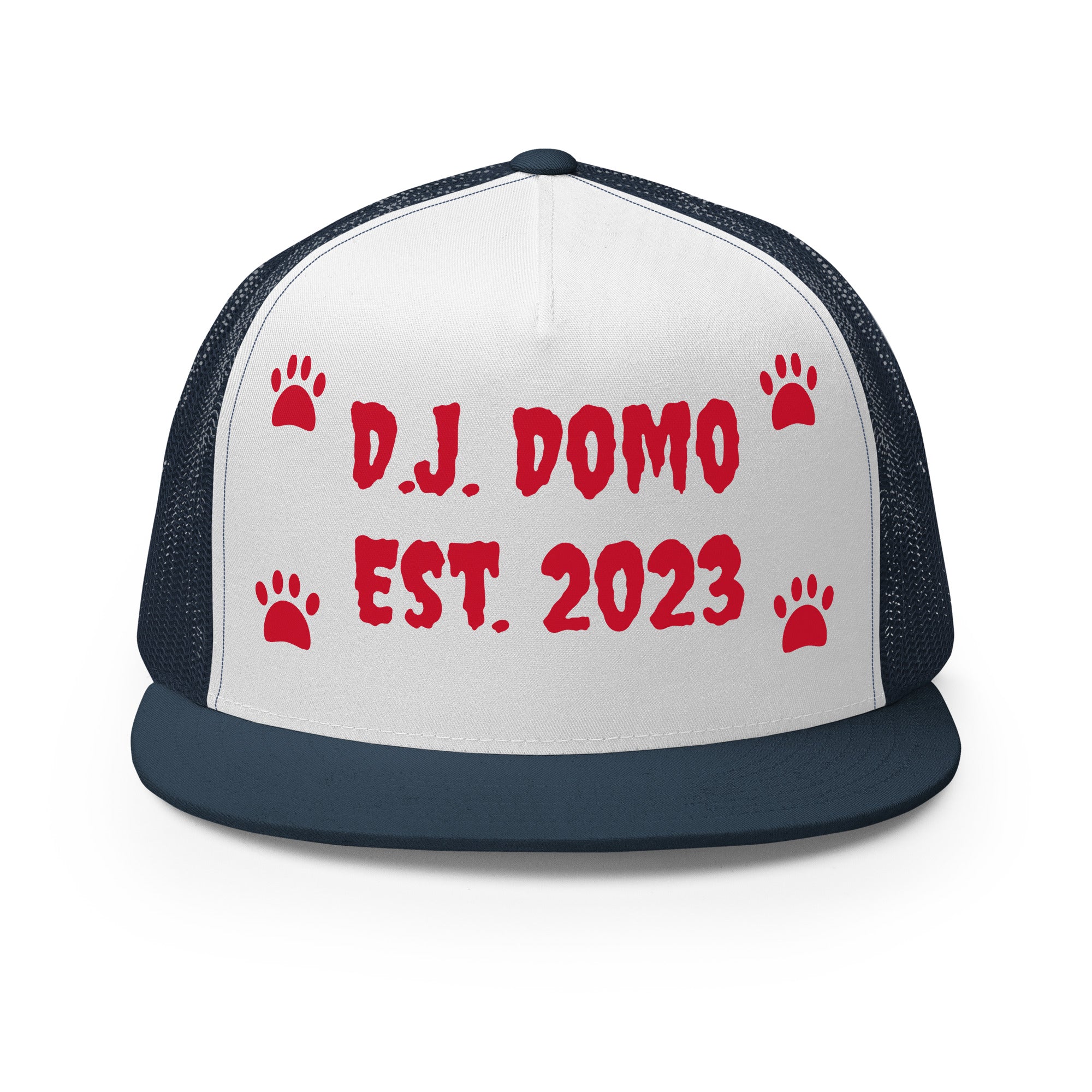 "Dog Paws" Trucker Cap Multi Color/Red