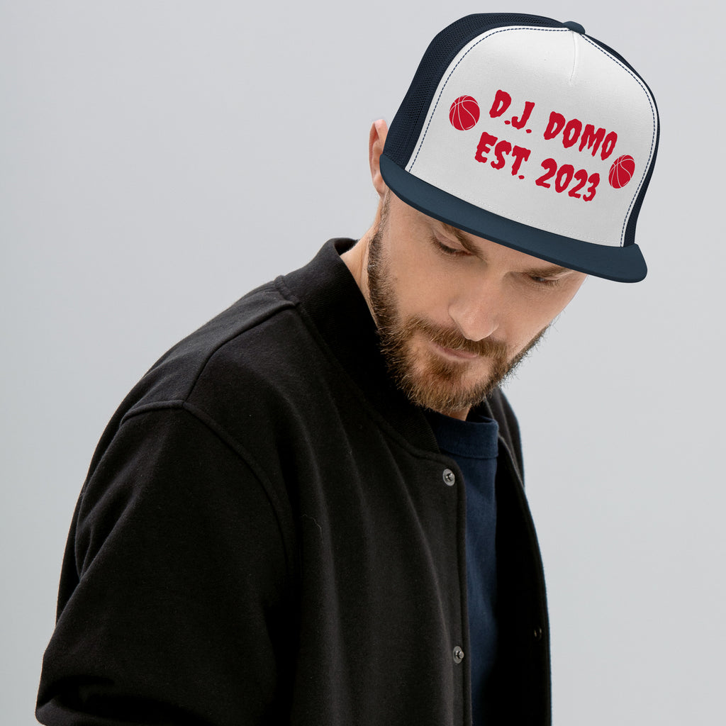 "Basketball" Trucker Cap Multi Color/Red