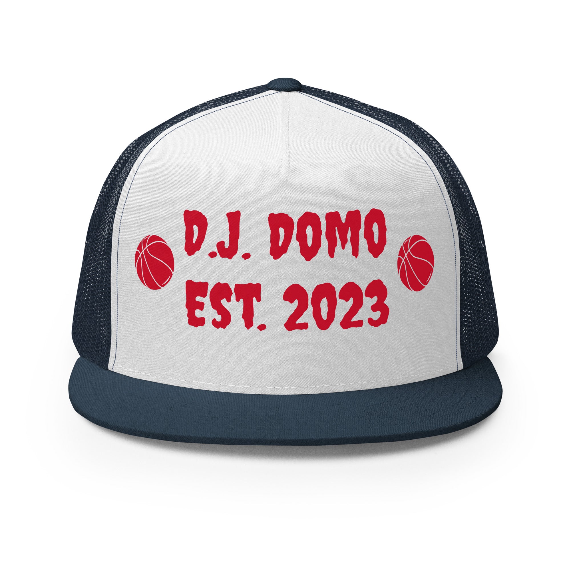"Basketball" Trucker Cap Multi Color/Red