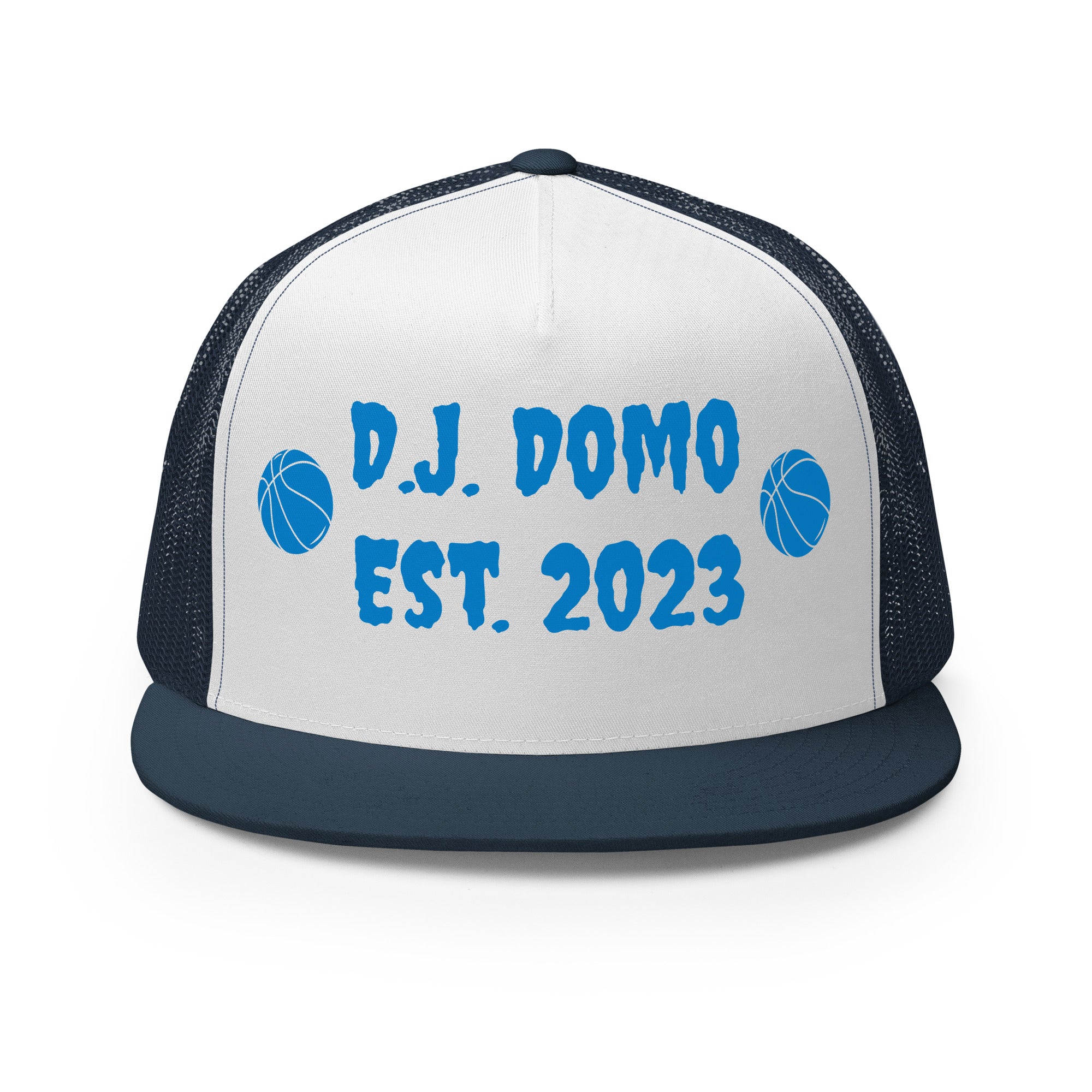 "Basketball" Trucker Cap Multi Color/Light Blue
