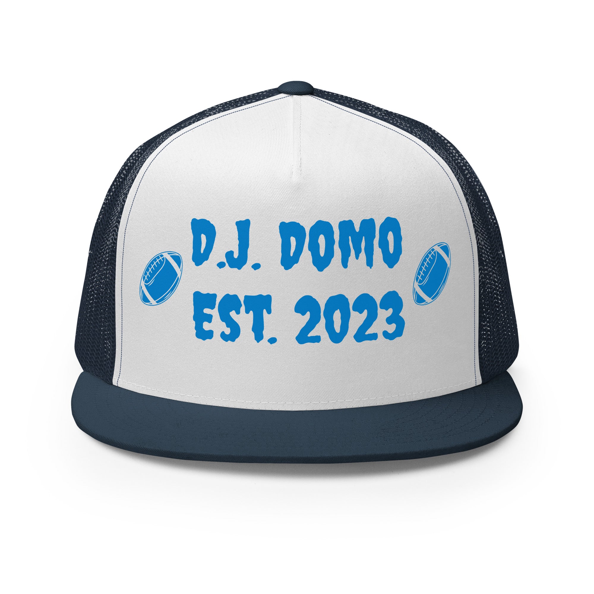 "Football" Trucker Cap Multi Color/Light Blue