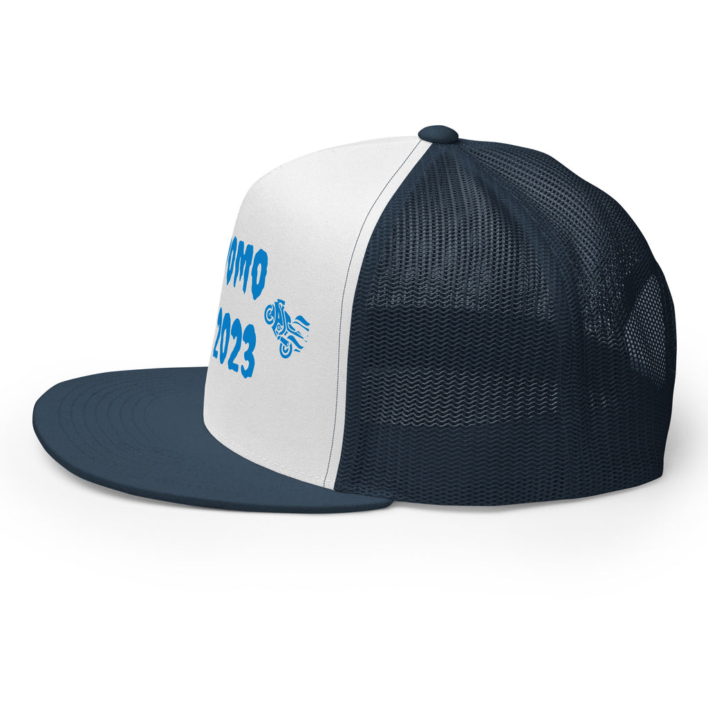 "Biker" Trucker Cap Multi Color/Light Blue