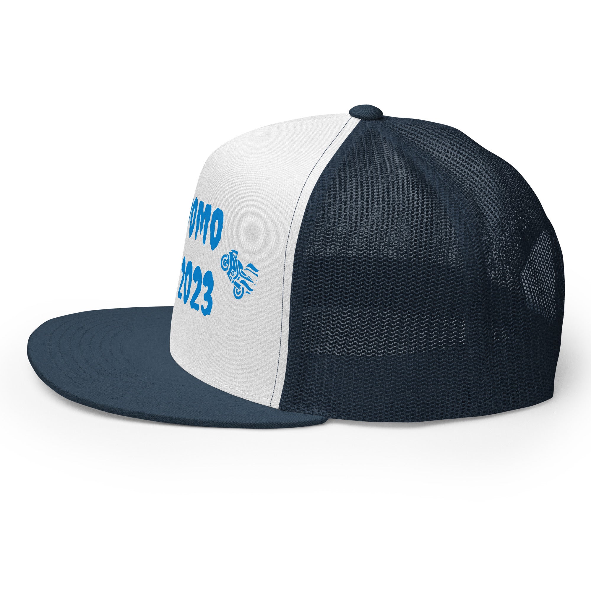 "Biker" Trucker Cap Multi Color/Light Blue