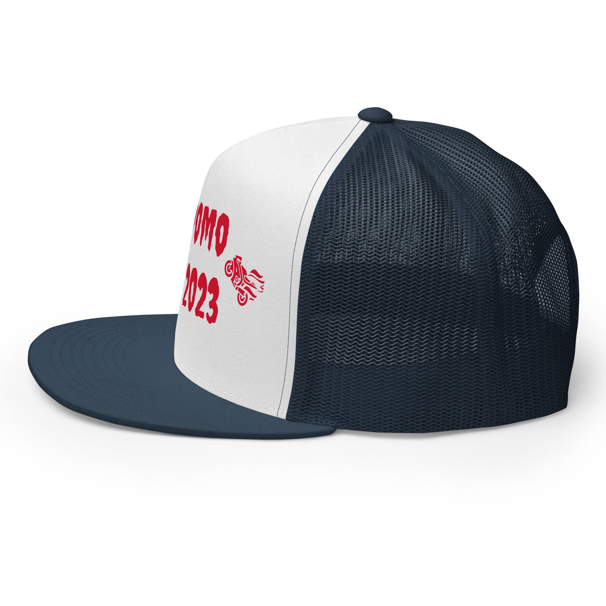 "Biker" Trucker Cap Multi Color/Red