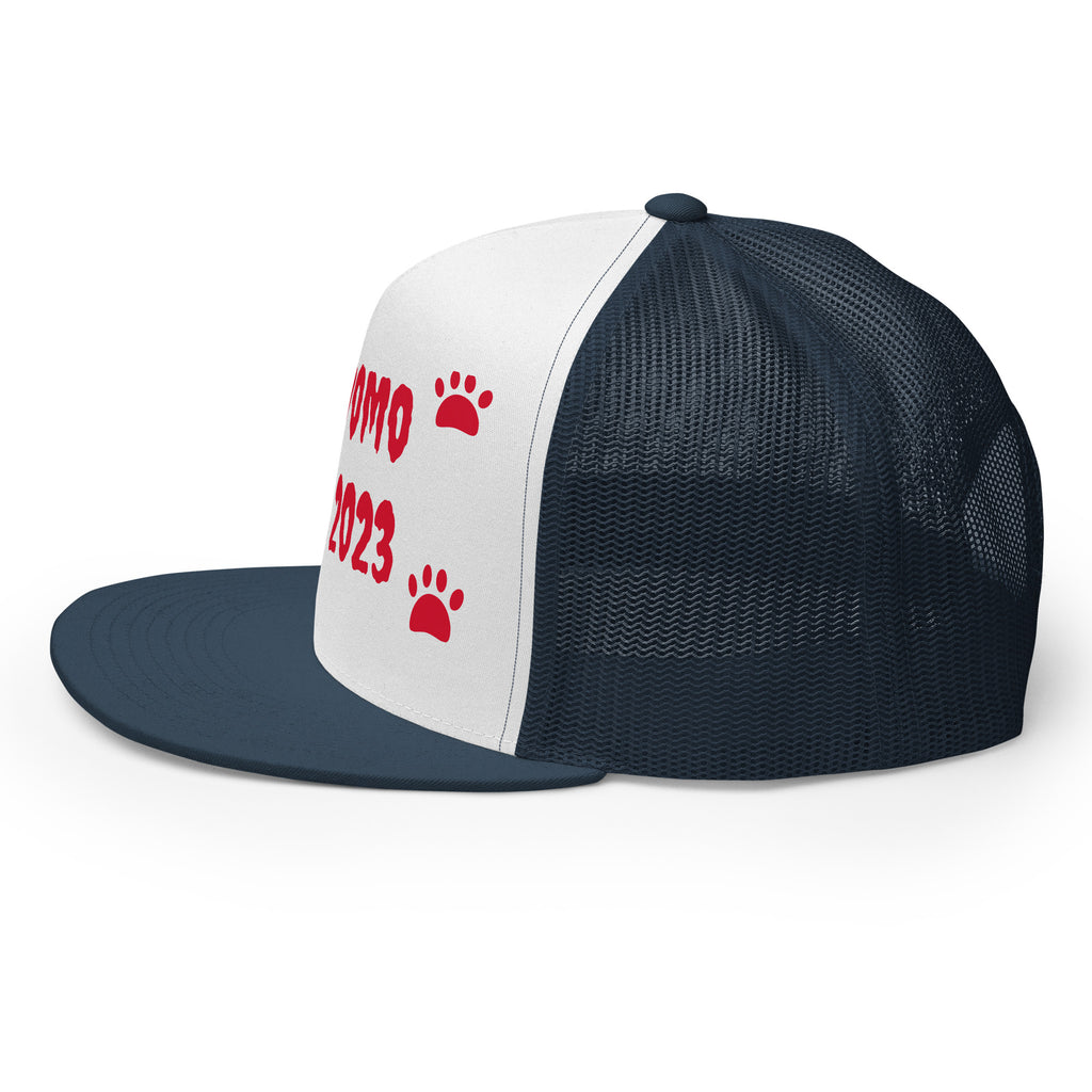 "Dog Paws" Trucker Cap Multi Color/Red
