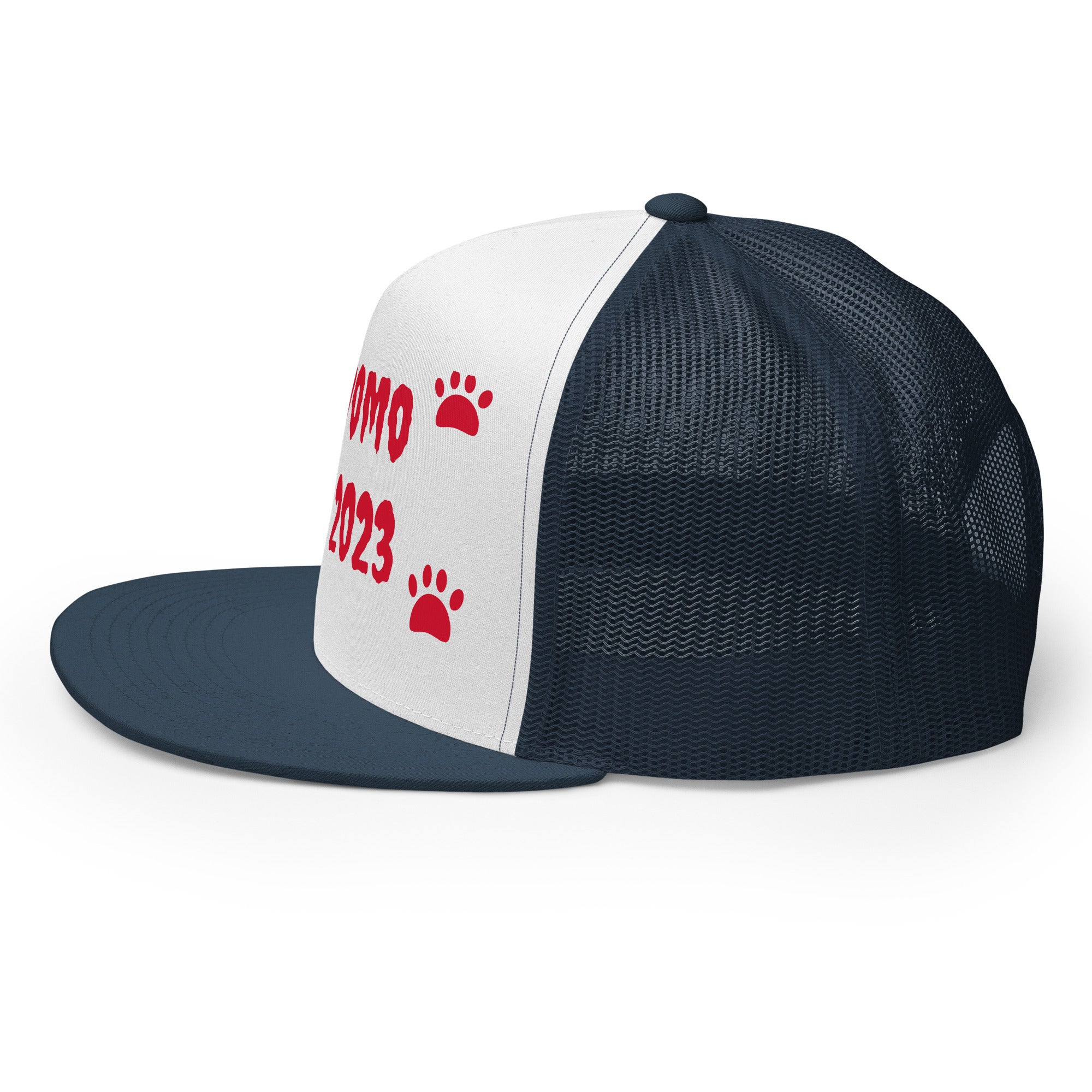 "Dog Paws" Trucker Cap Multi Color/Red